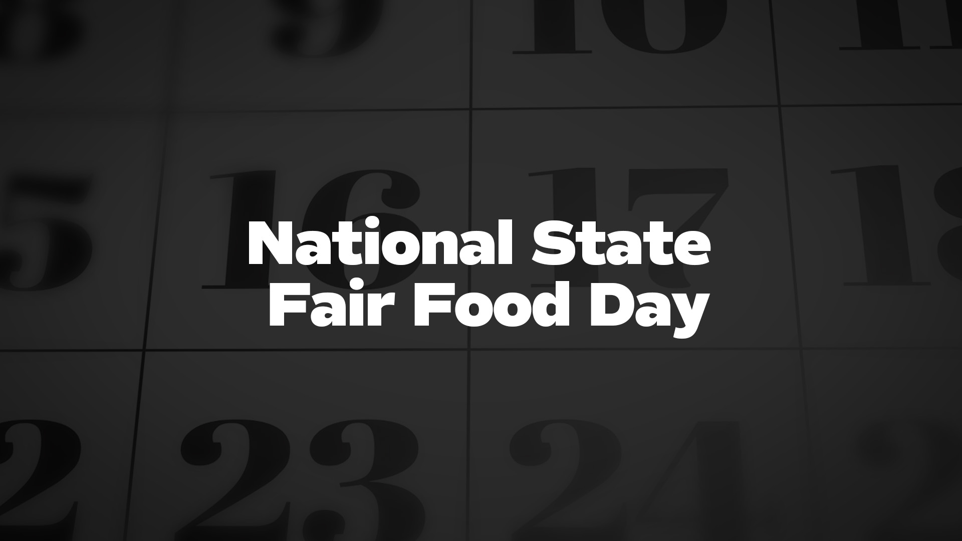 Title image for National State Fair Food Day