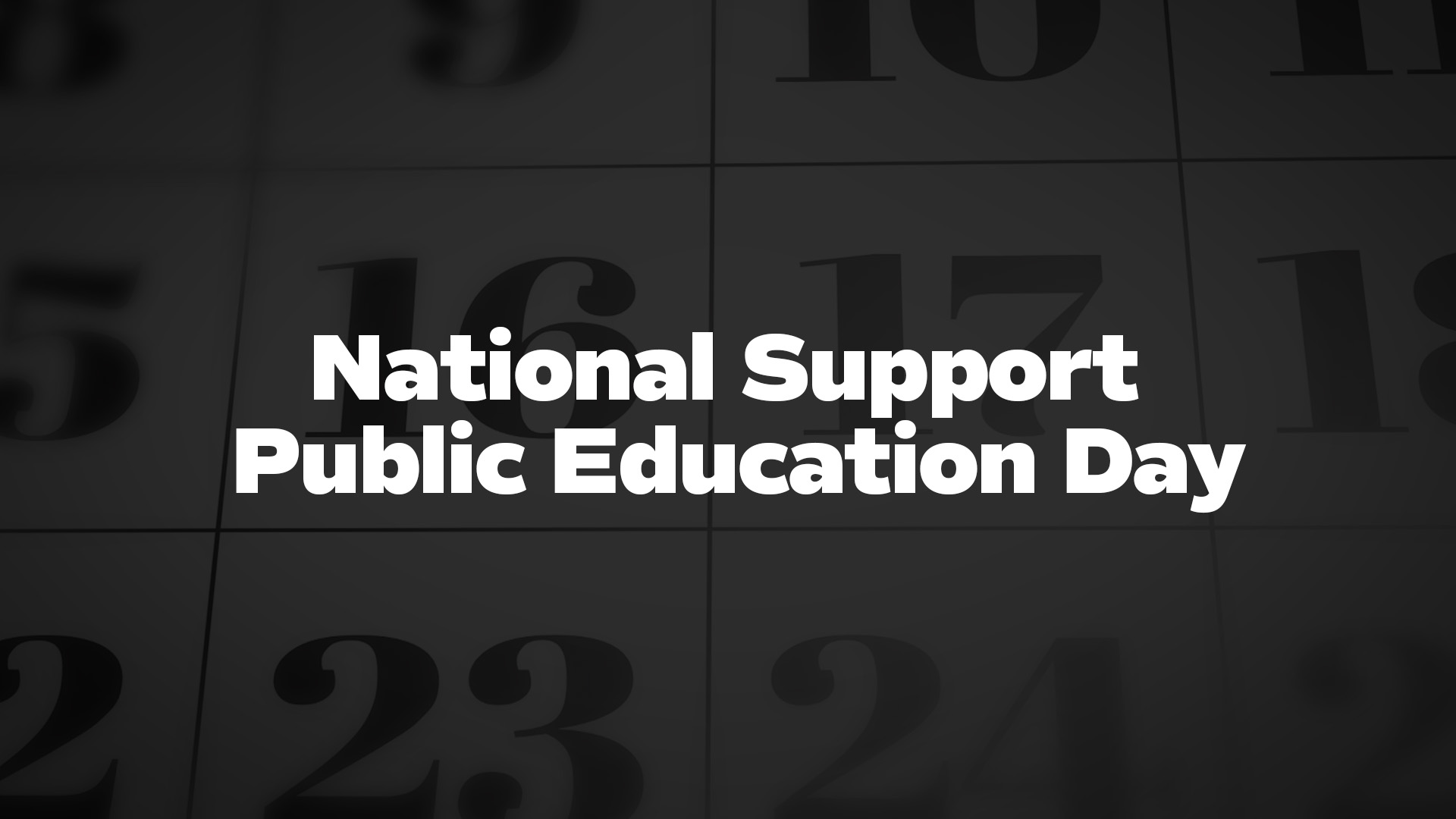 Title image for National Support Public Education Day