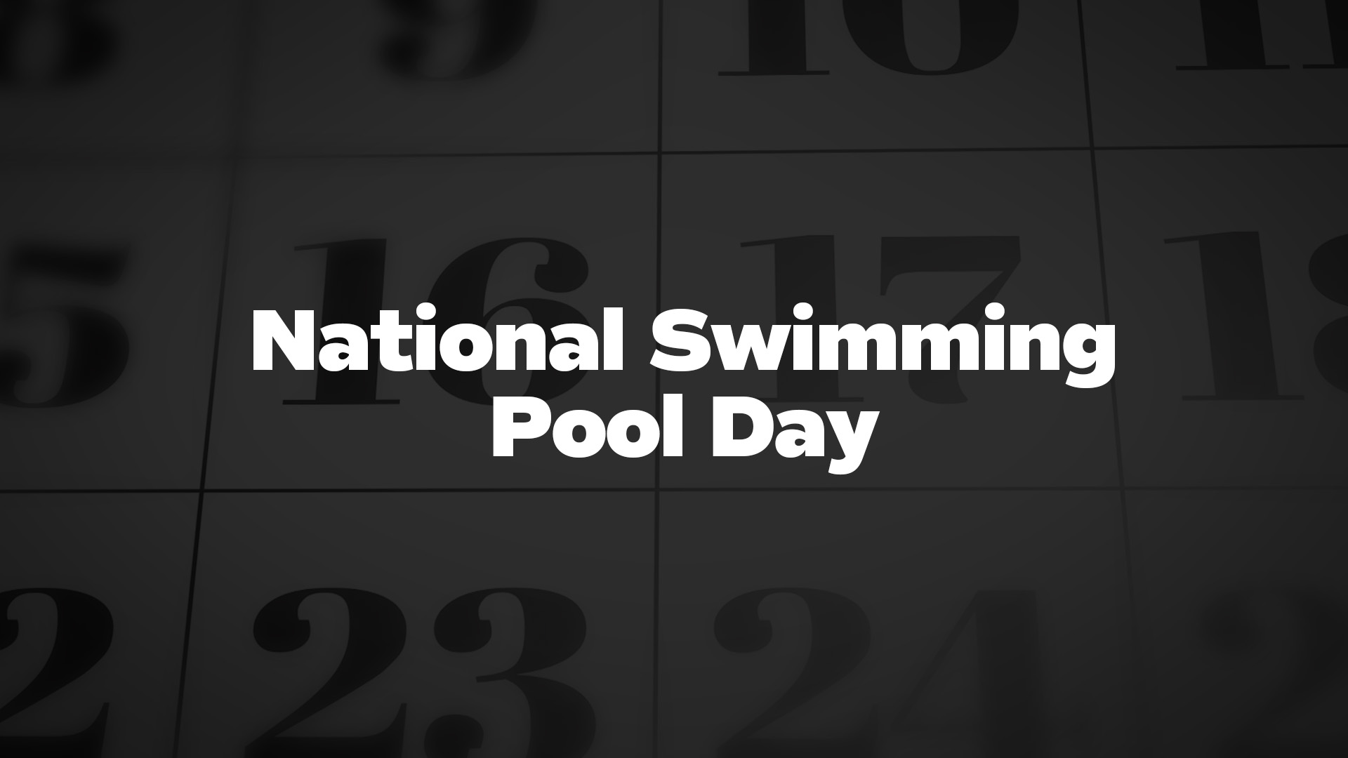 Title image for National Swimming Pool Day