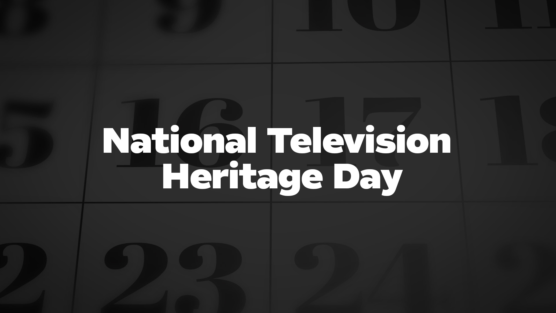 Title image for National Television Heritage Day