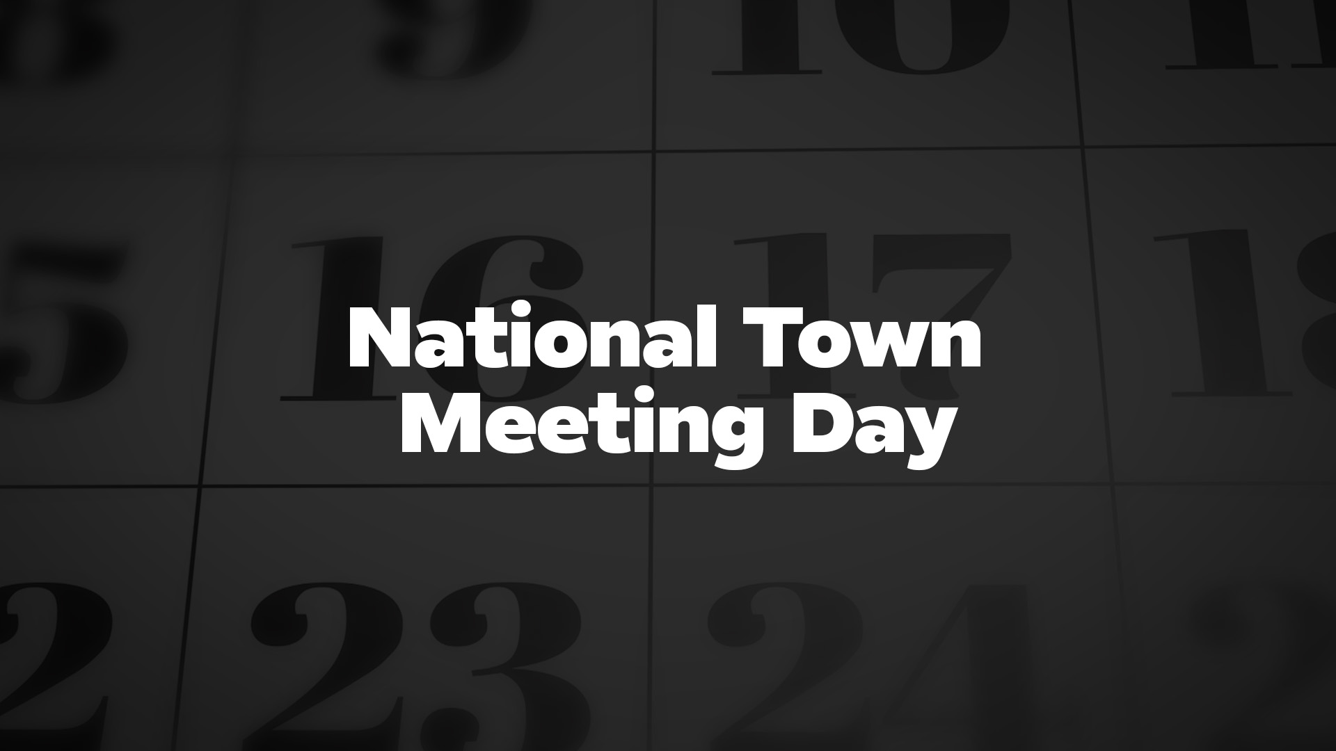 Title image for National Town Meeting Day