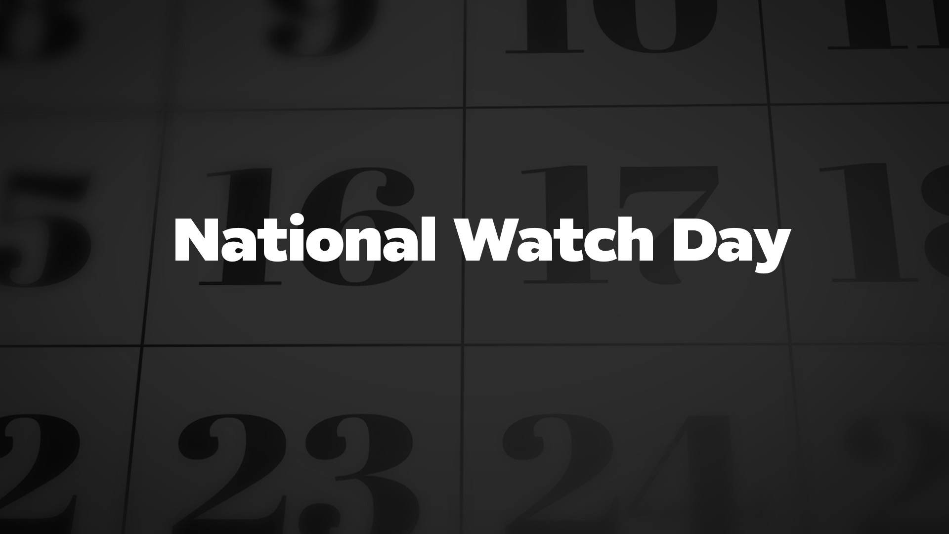 Title image for National Watch Day