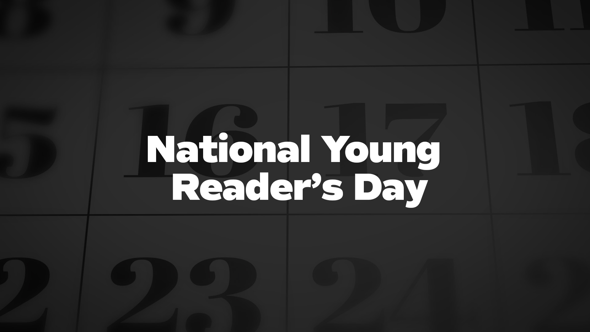 Title image for National Young Reader's Day