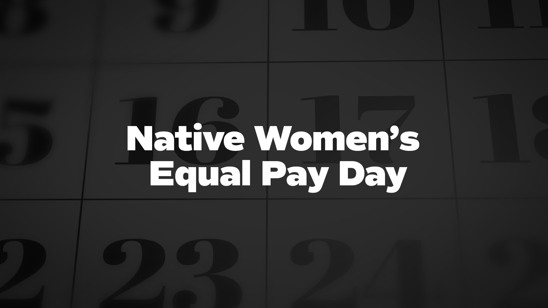 Title image for Native Women's Equal Pay Day