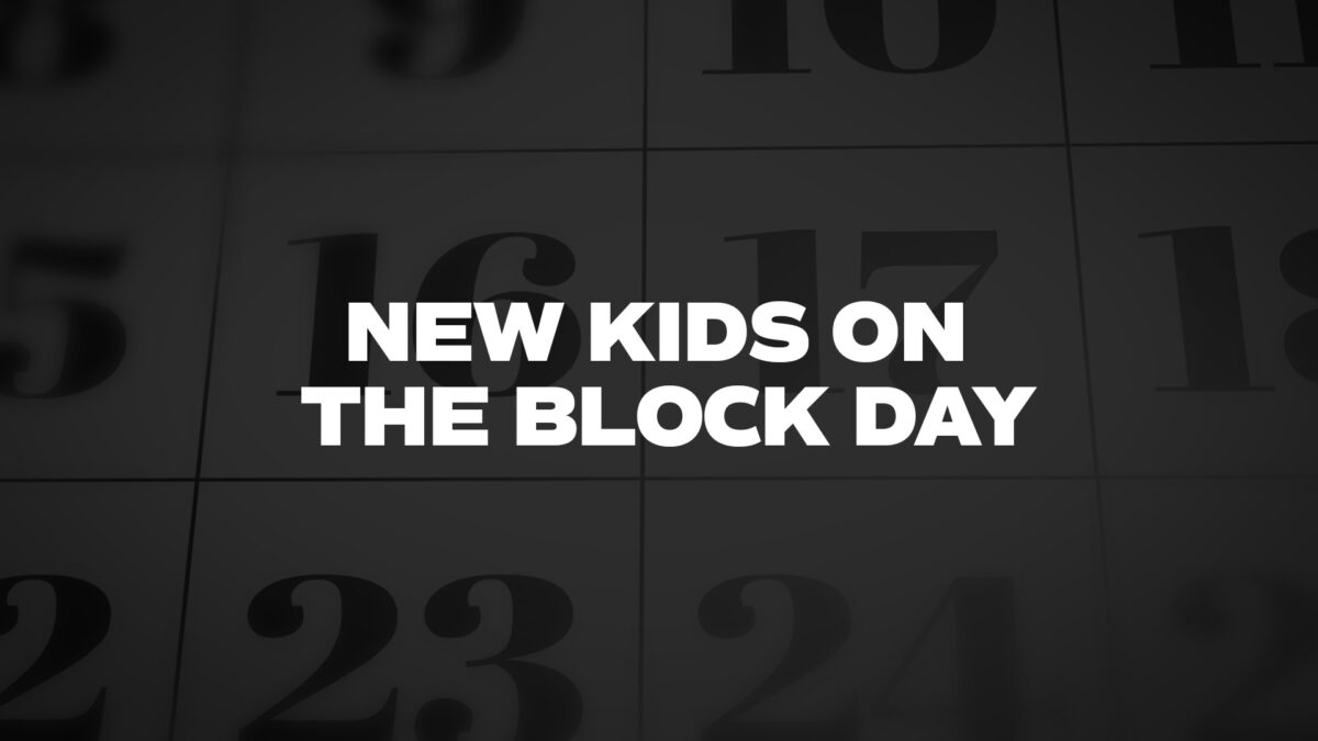 NewKidsontheBlockDay List Of National Days