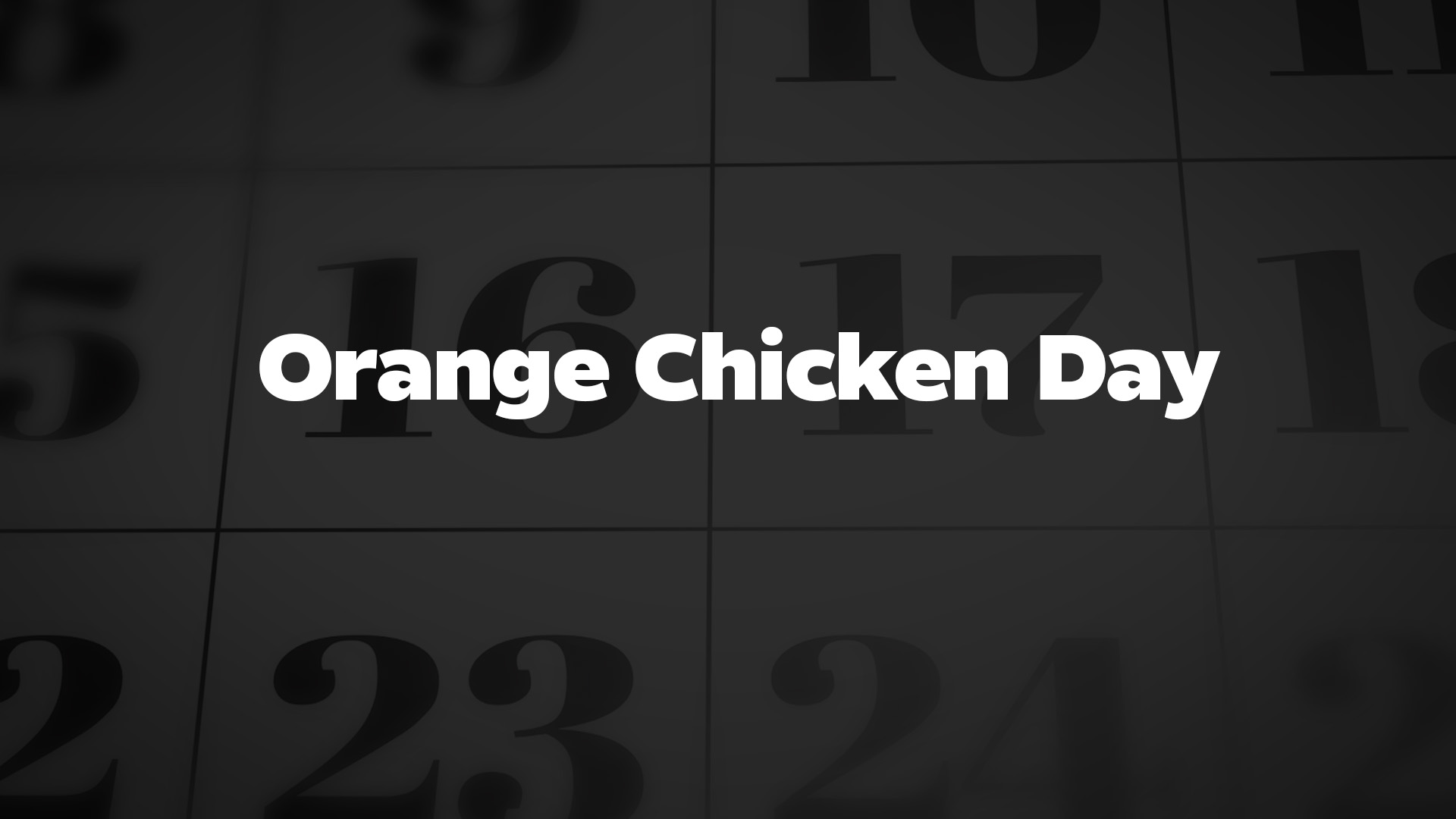 Title image for Orange Chicken Day