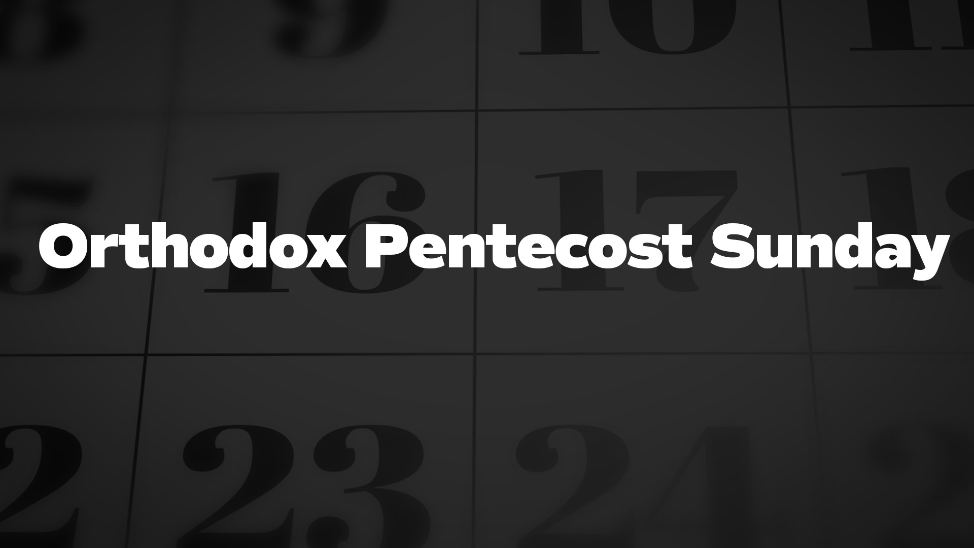 Title image for Orthodox Pentecost Sunday