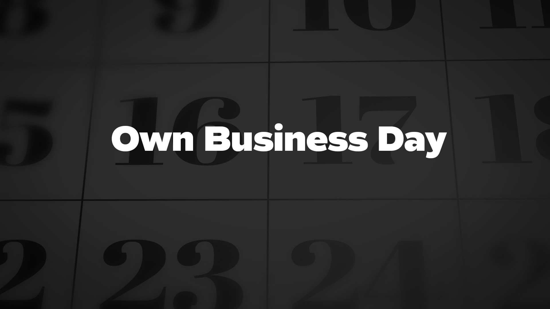 Title image for Own Business Day