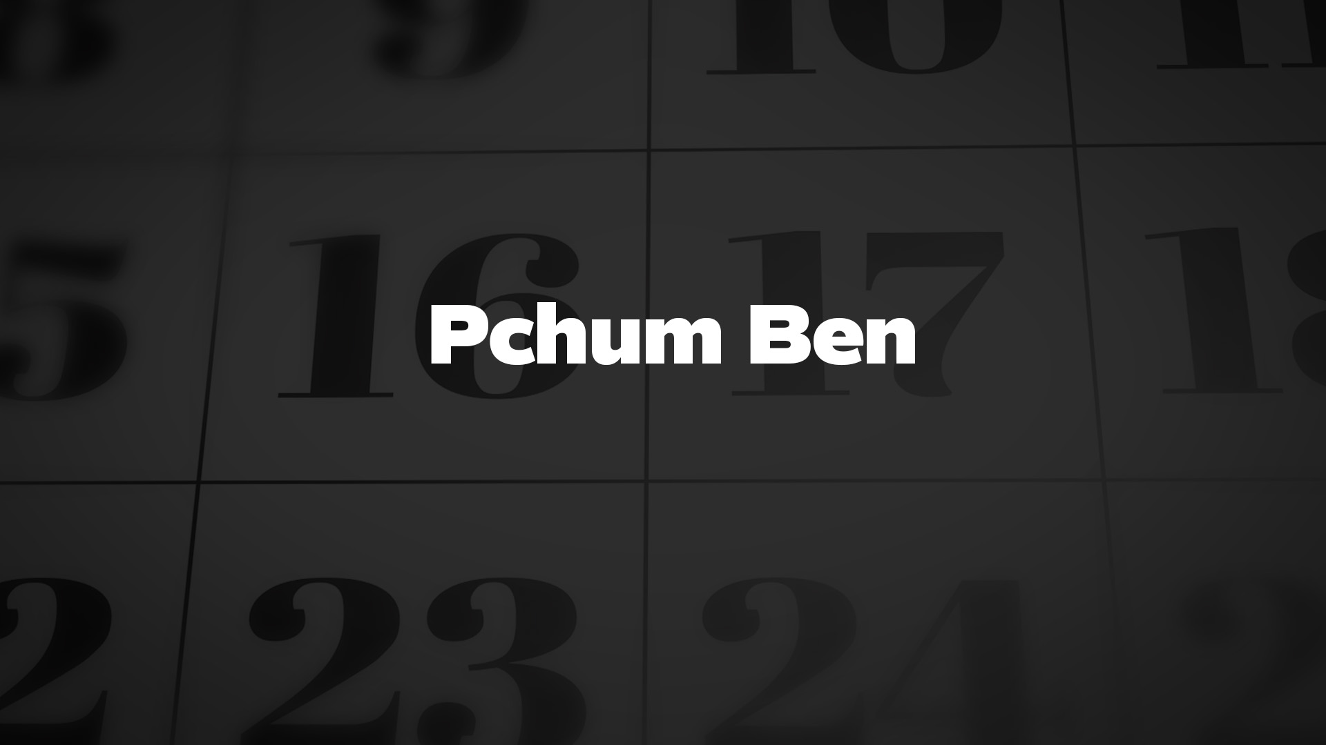 Title image for Pchum Ben