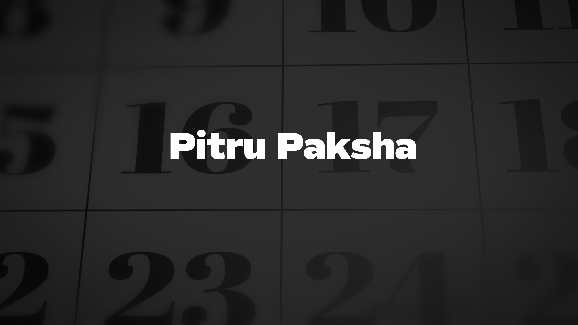 Title image for Pitru Paksha