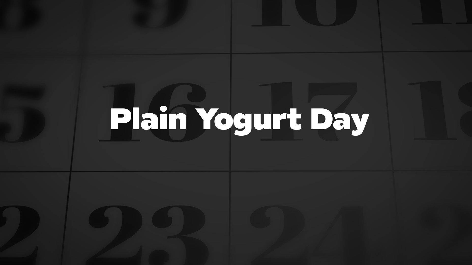 Title image for Plain Yogurt Day