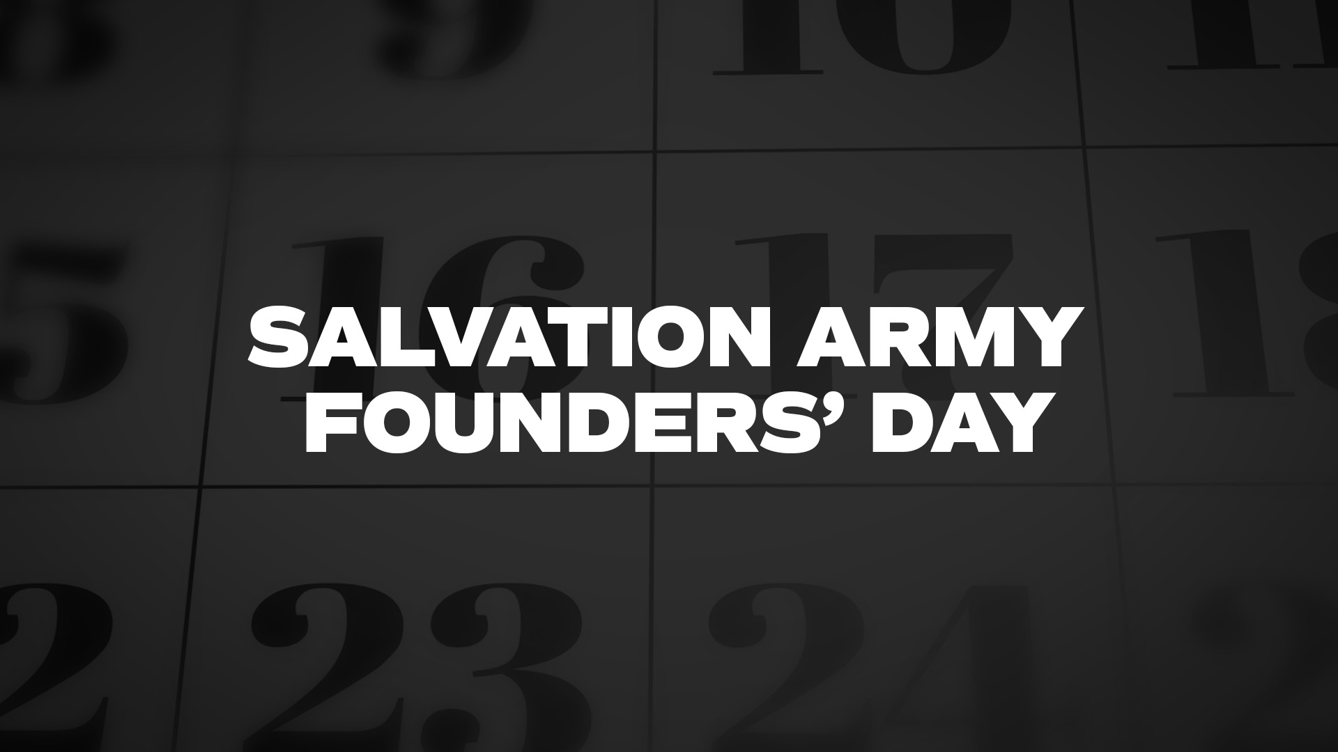 Title image for Salvation Army Founders' Day