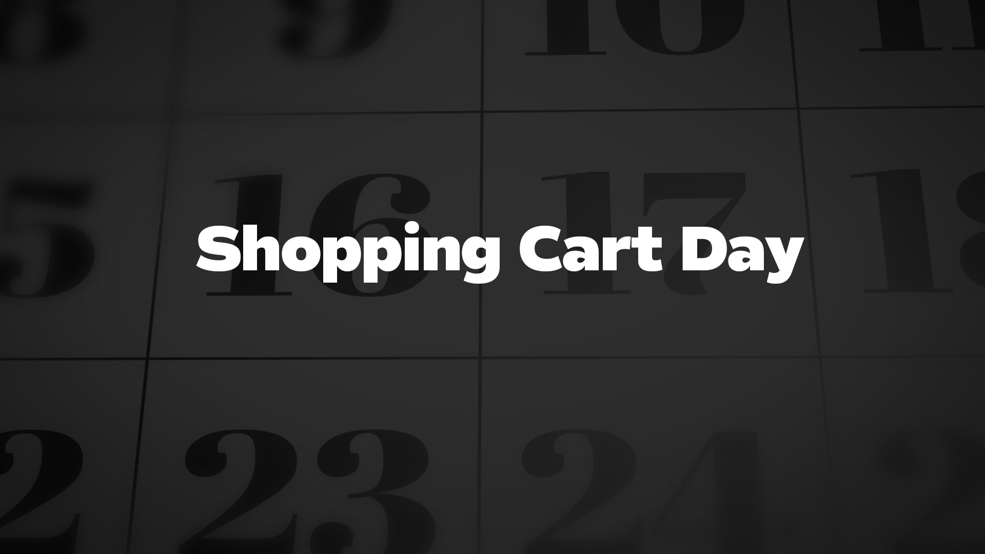 Title image for Shopping Cart Day