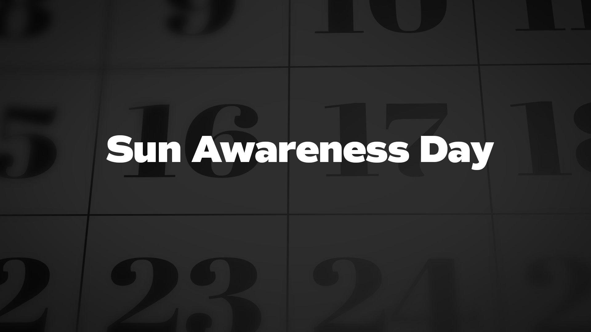 Title image for Sun Awareness Day