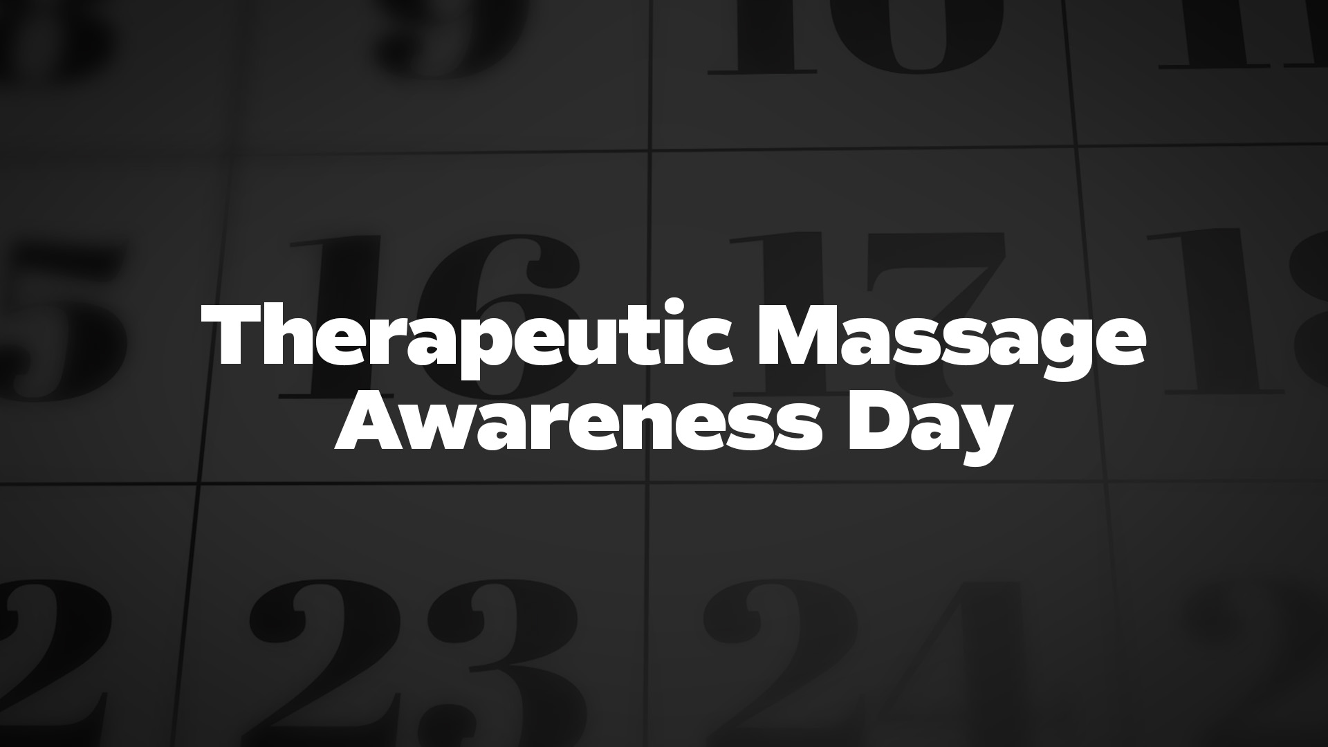 Title image for Therapeutic Massage Awareness Day