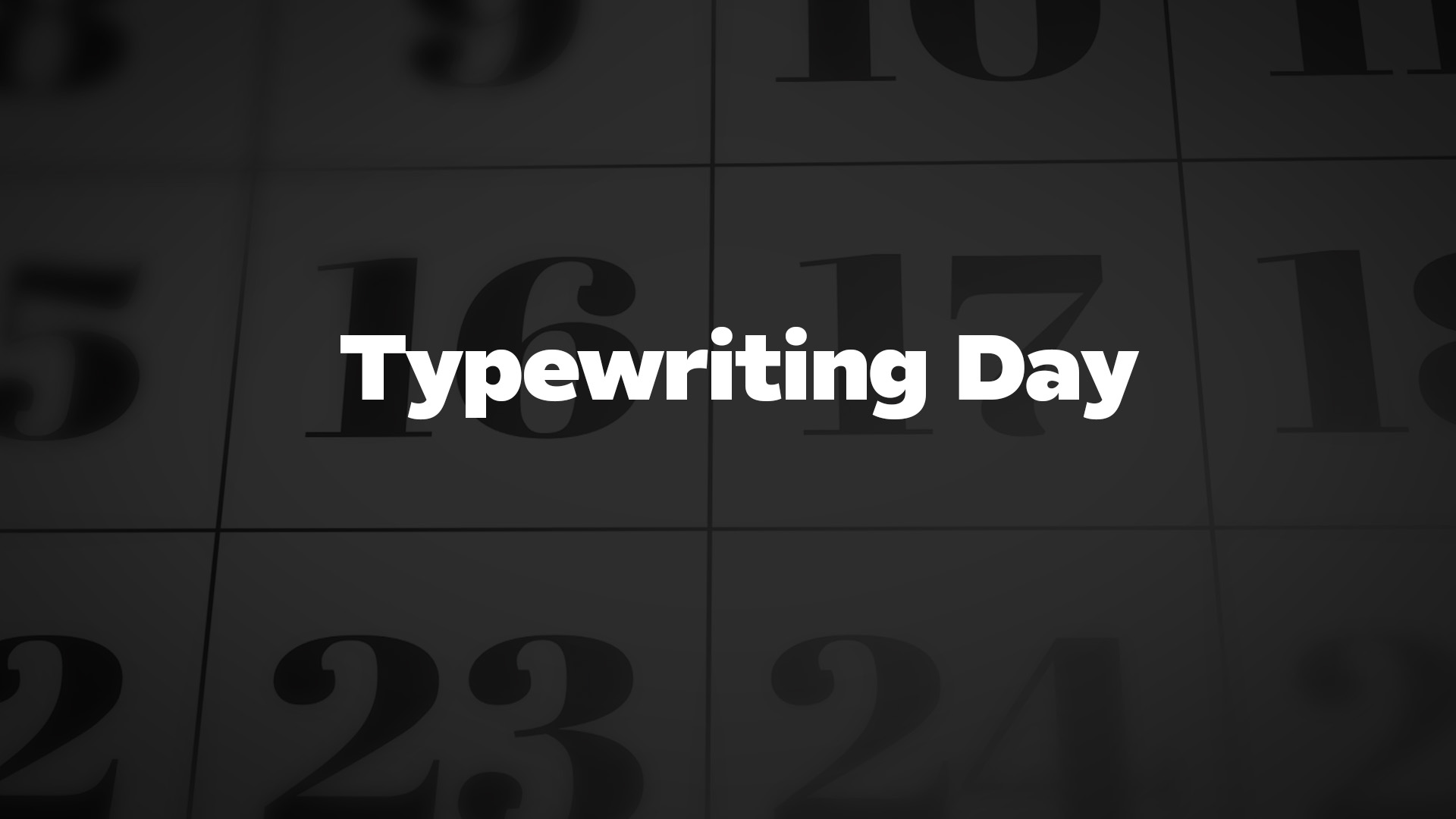 Title image for Typewriting Day
