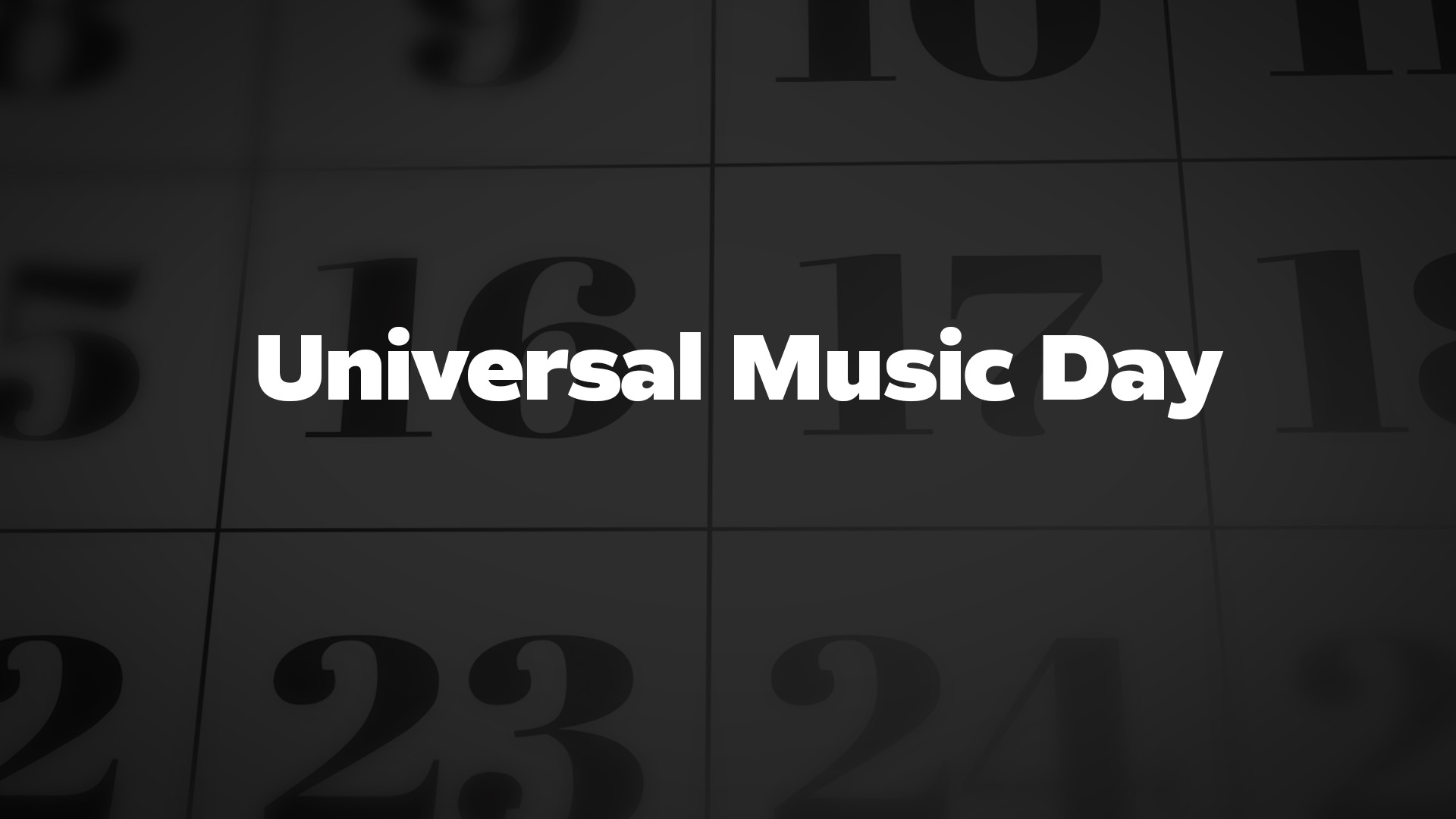 Title image for Universal Music Day