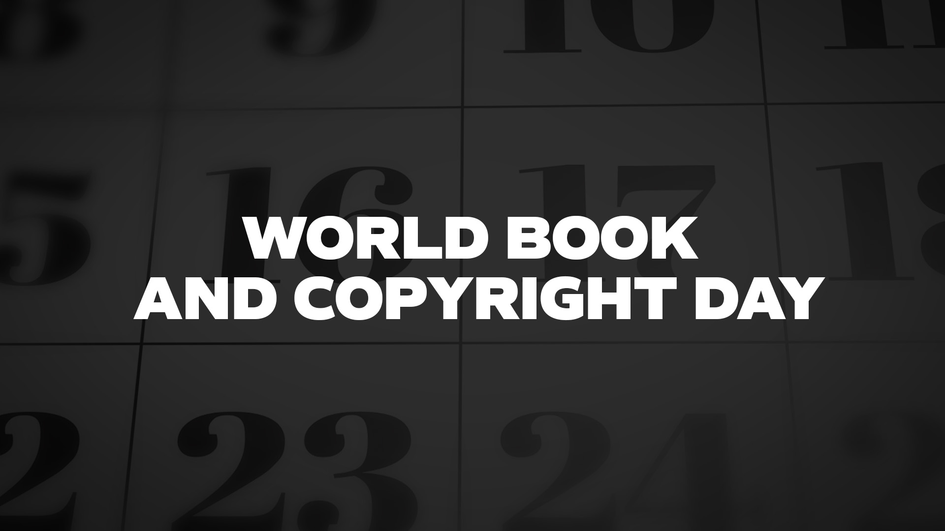 Title image for World Book And Copyright Day