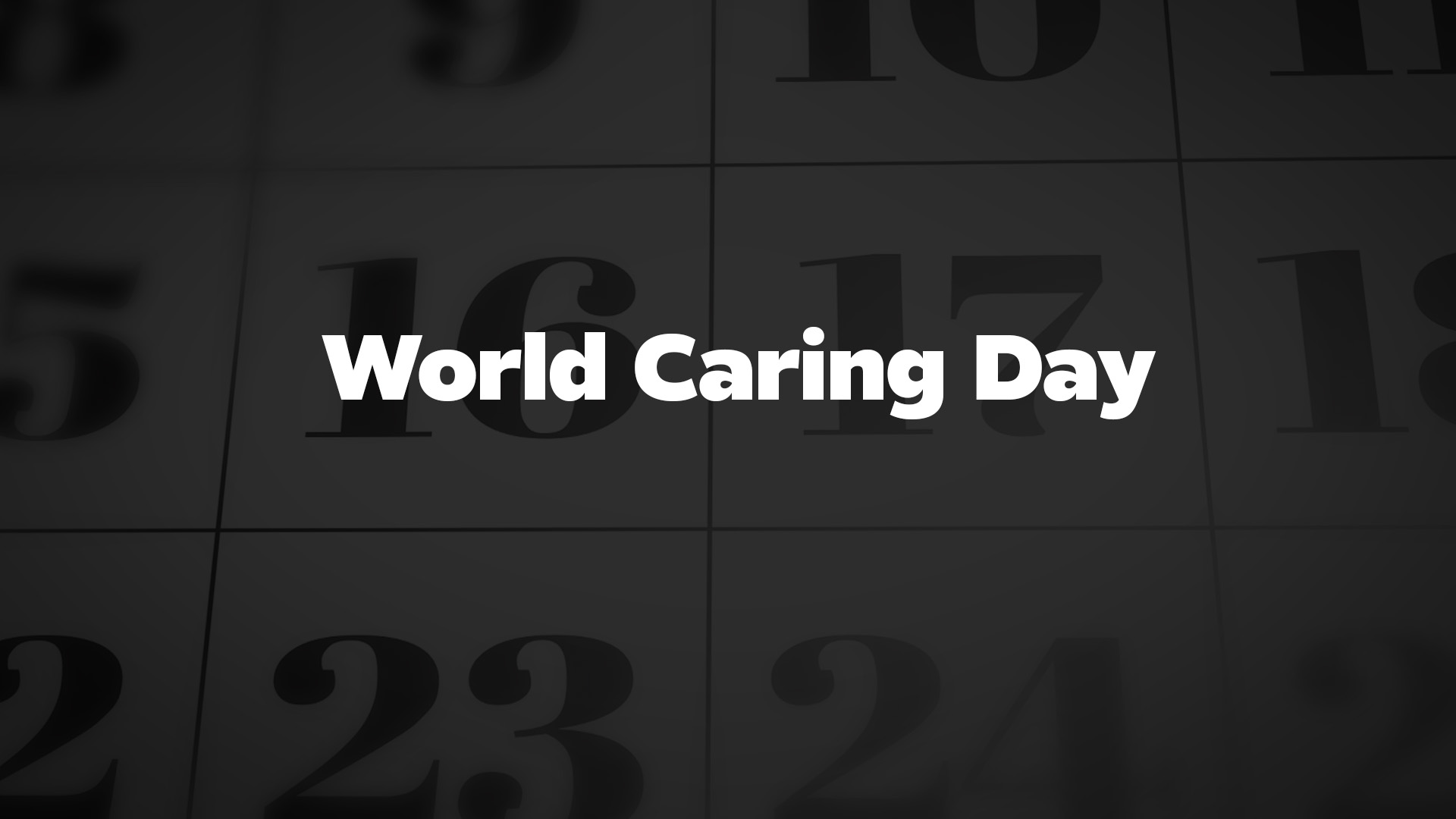 Title image for World Caring Day
