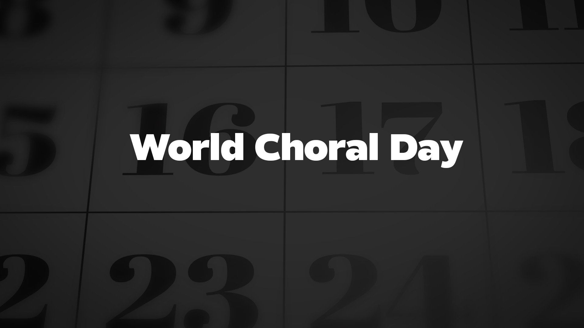 Title image for World Choral Day