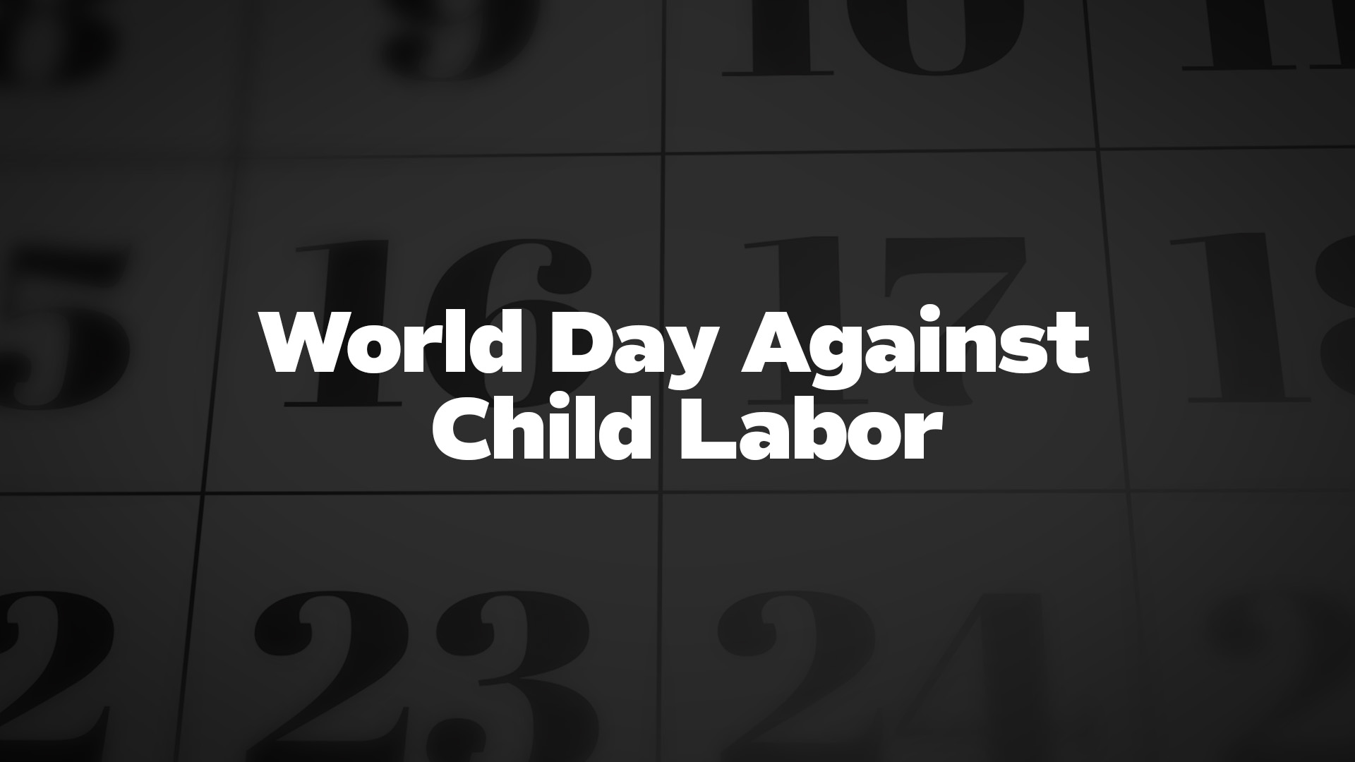 Title image for World Day Against Child Labor