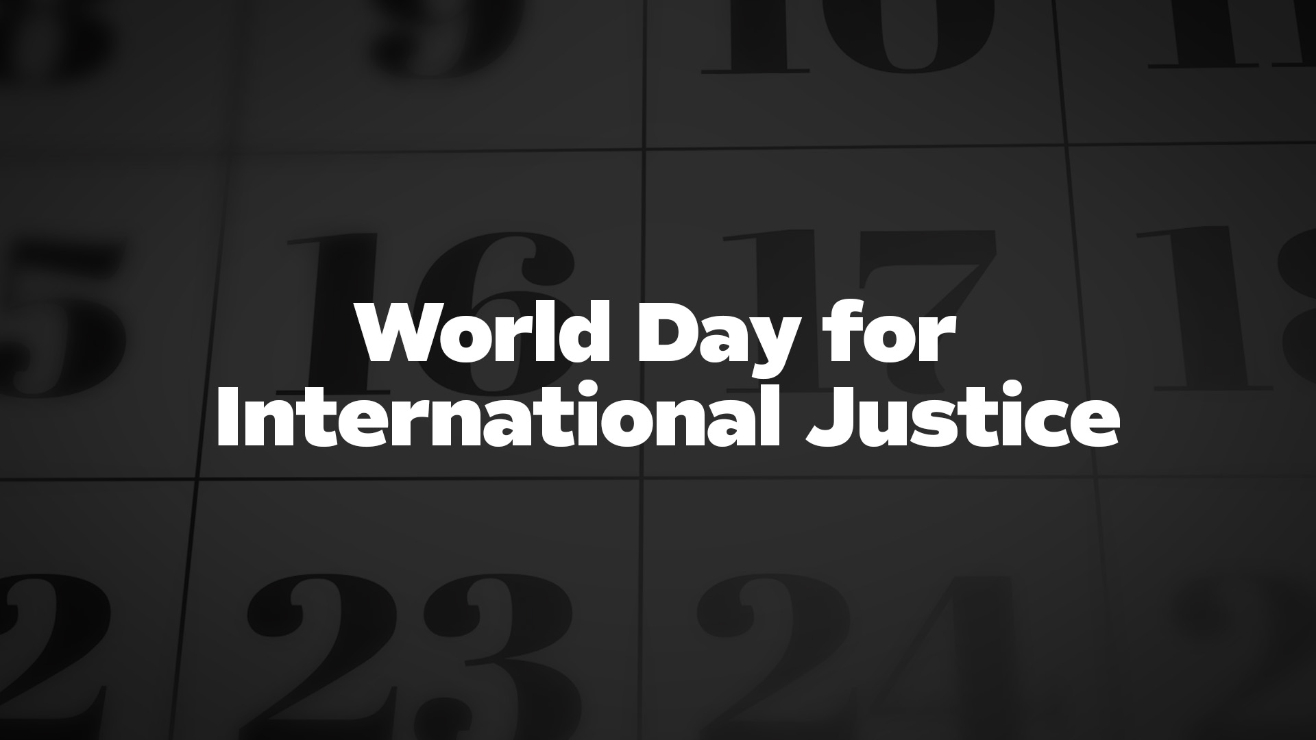 Title image for World Day For International Justice