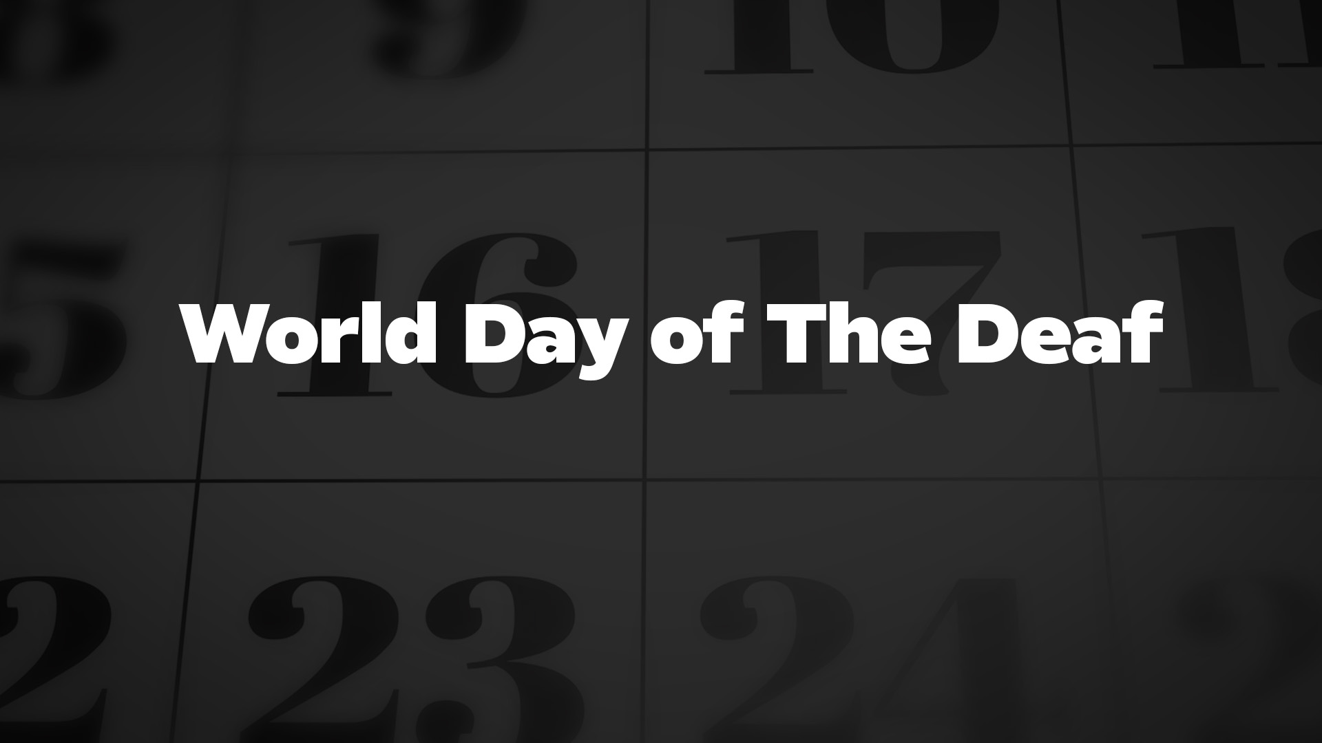 Title image for World Day of The Deaf