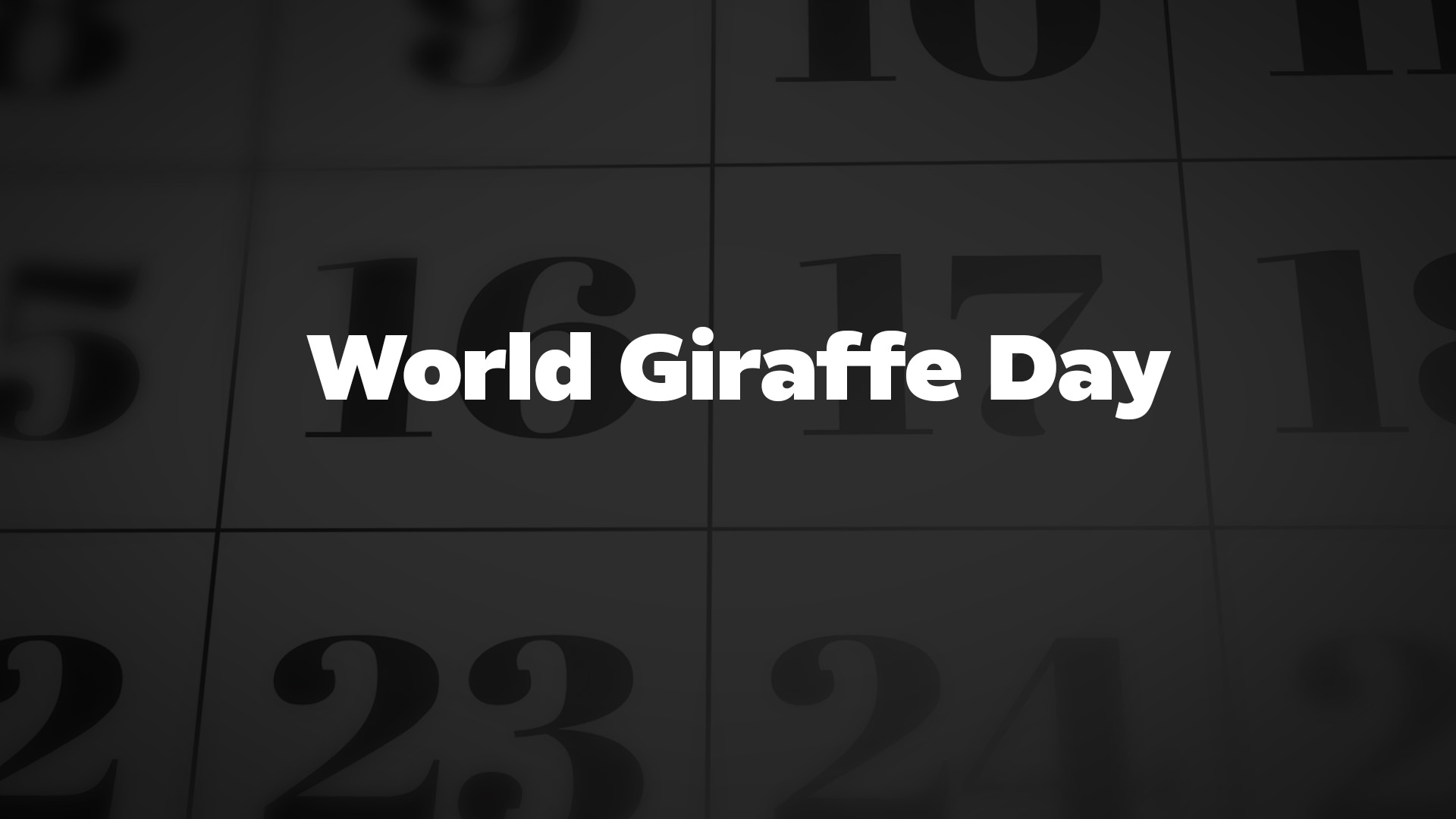 Title image for World Giraffe Day