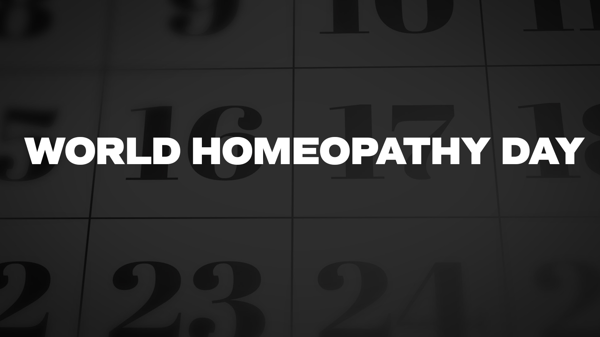 Title image for World Homeopathy Day