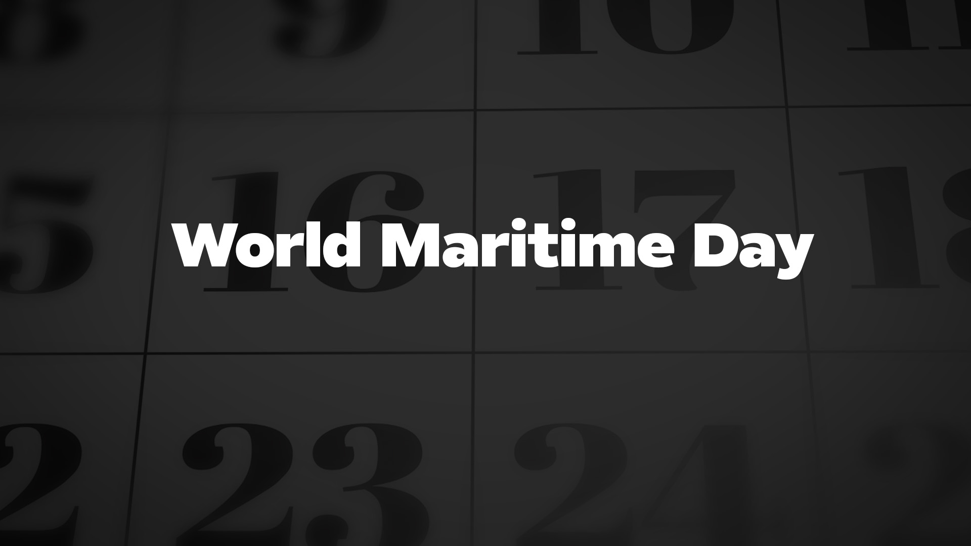 Title image for World Maritime Day
