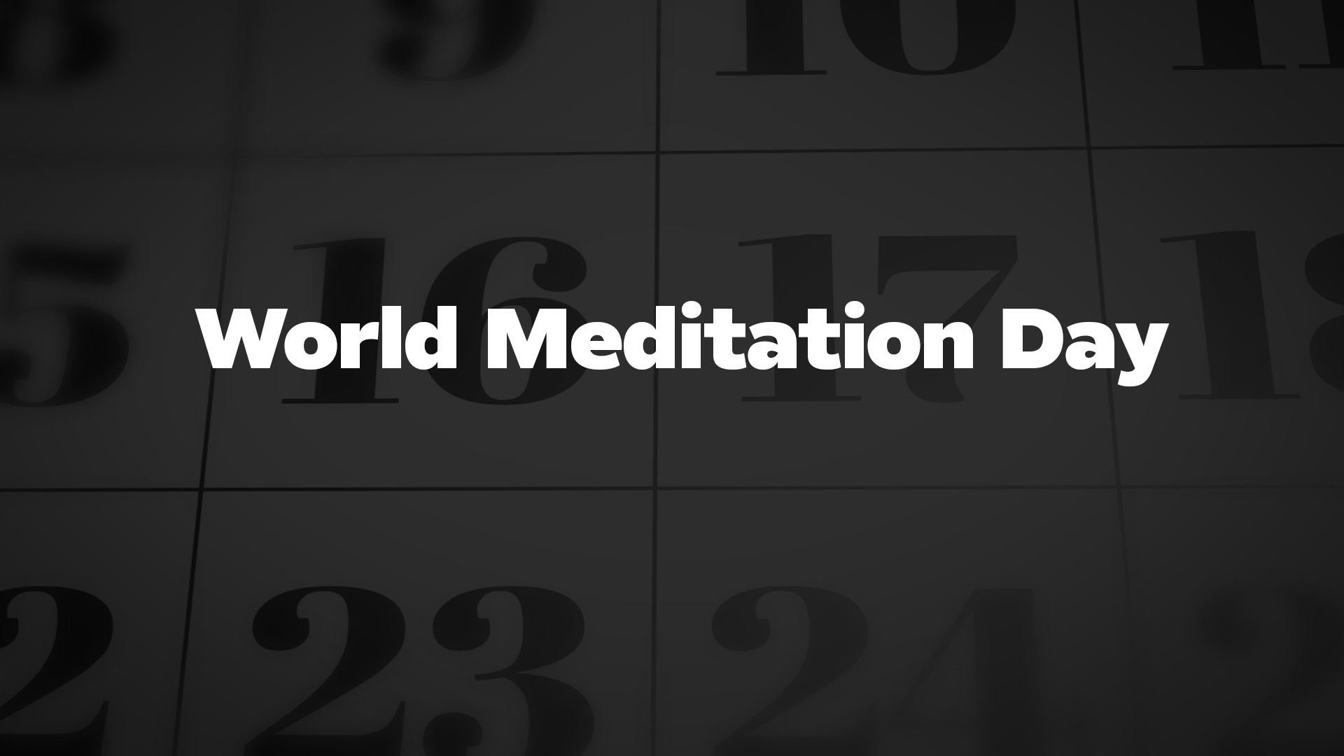 Title image for World Meditation Day