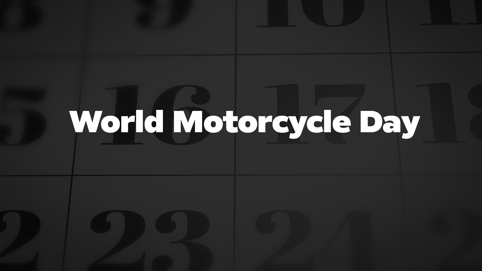 Title image for World Motorcycle Day