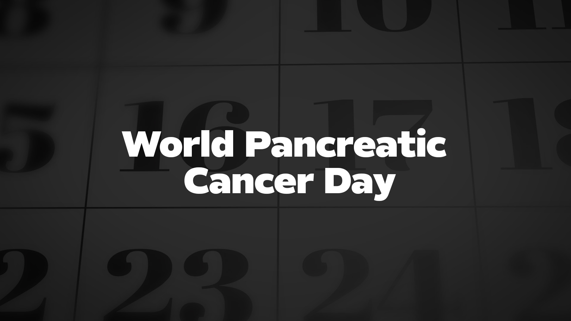 Title image for World Pancreatic Cancer Day