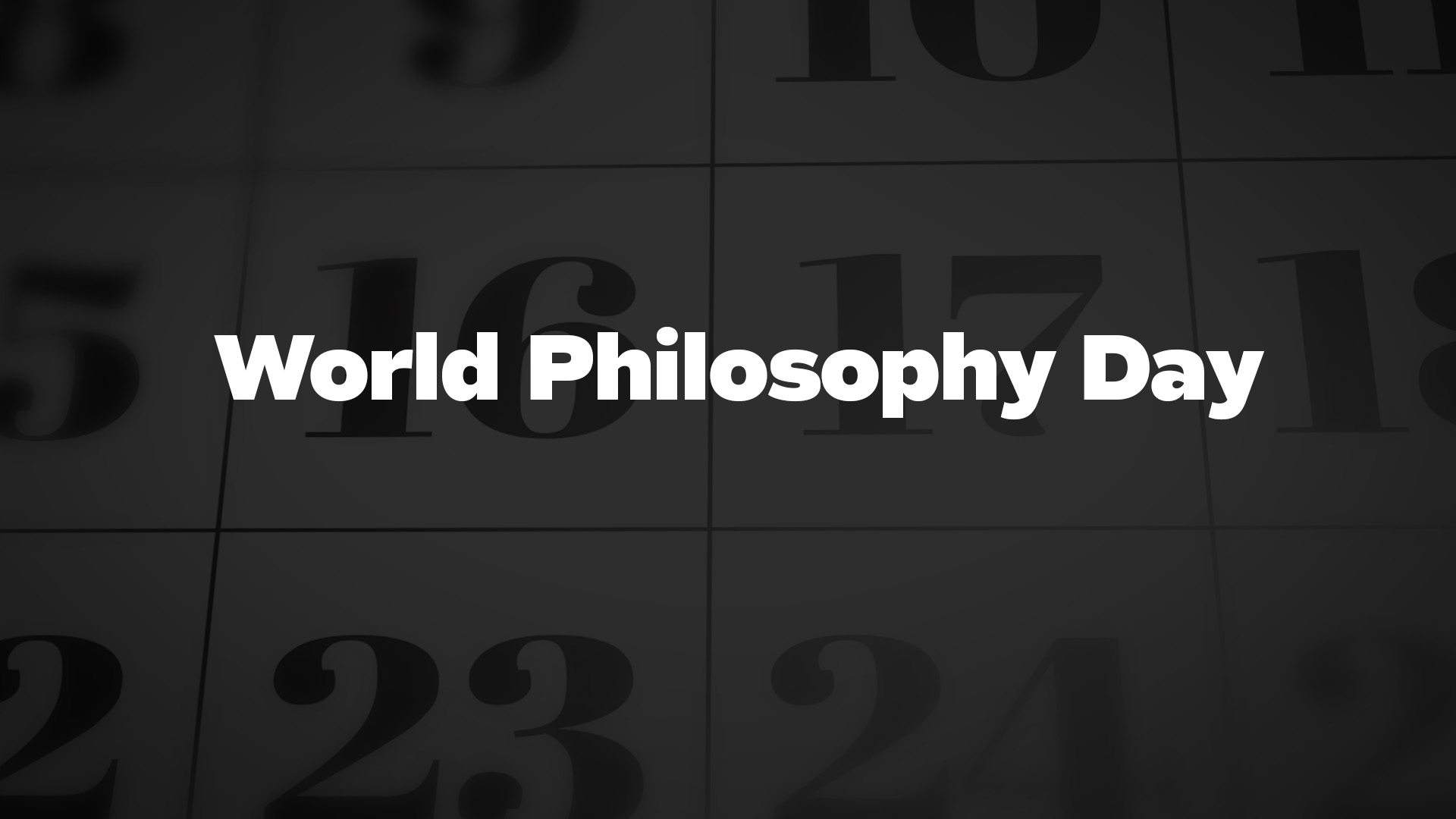 Title image for World Philosophy Day