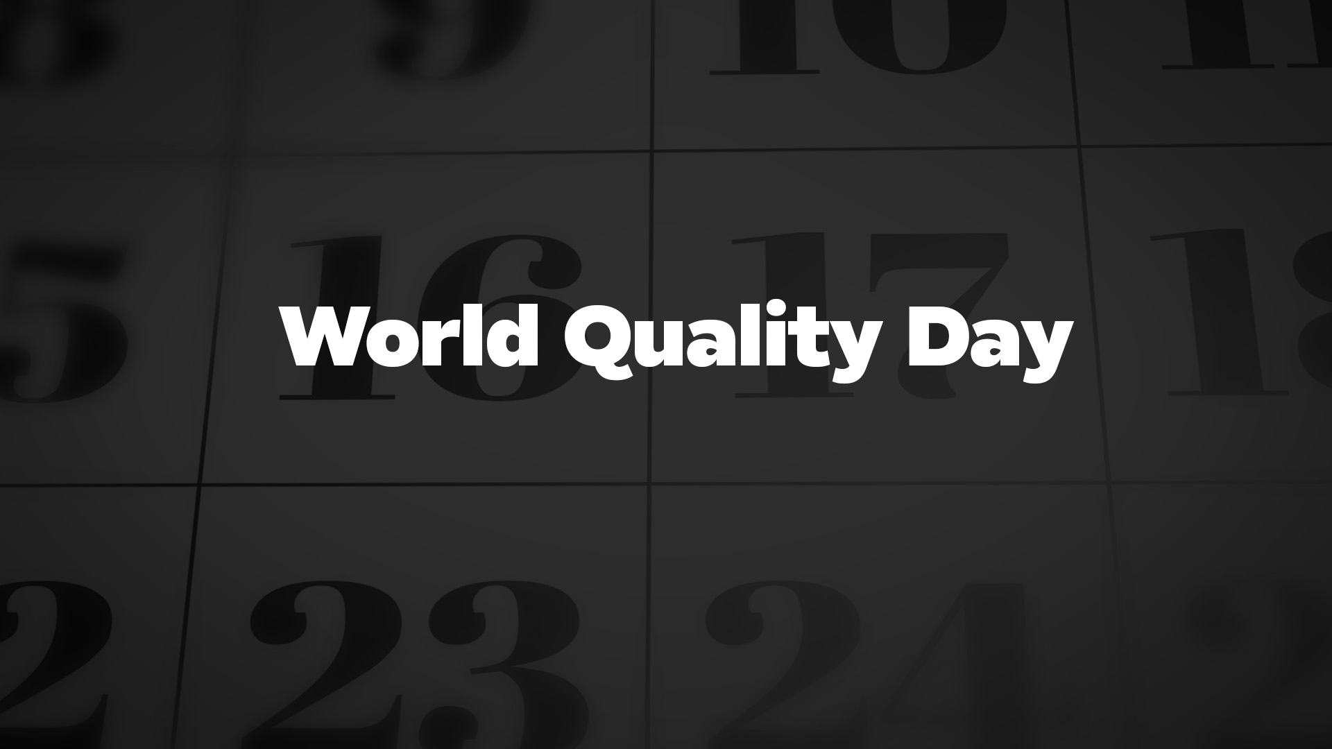 Title image for World Quality Day