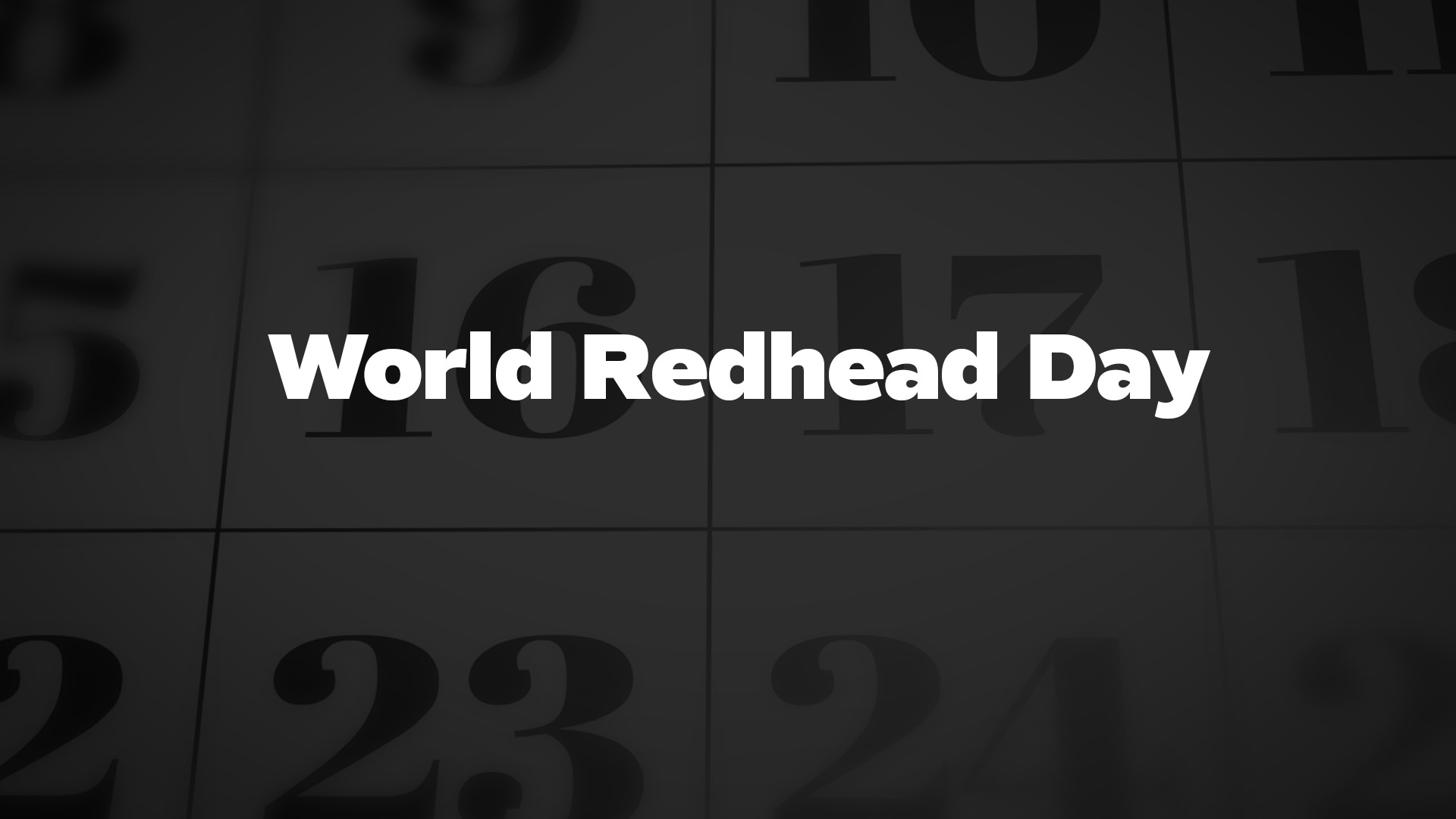 Title image for World Redhead Day