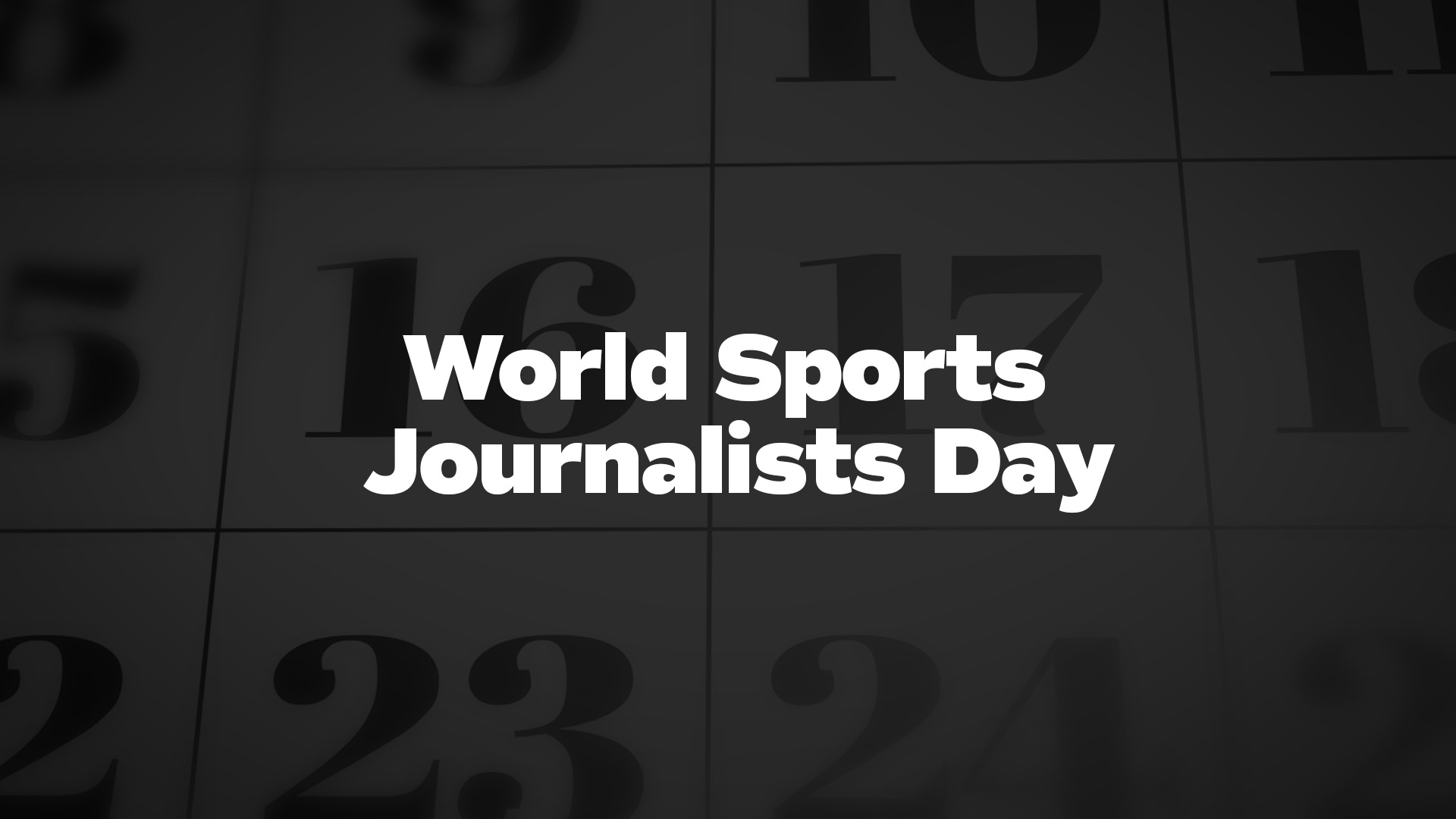 Title image for World Sports Journalists Day