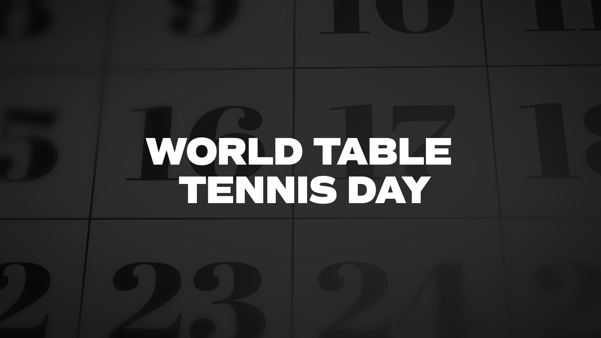 Title image for World Table Tennis Day
