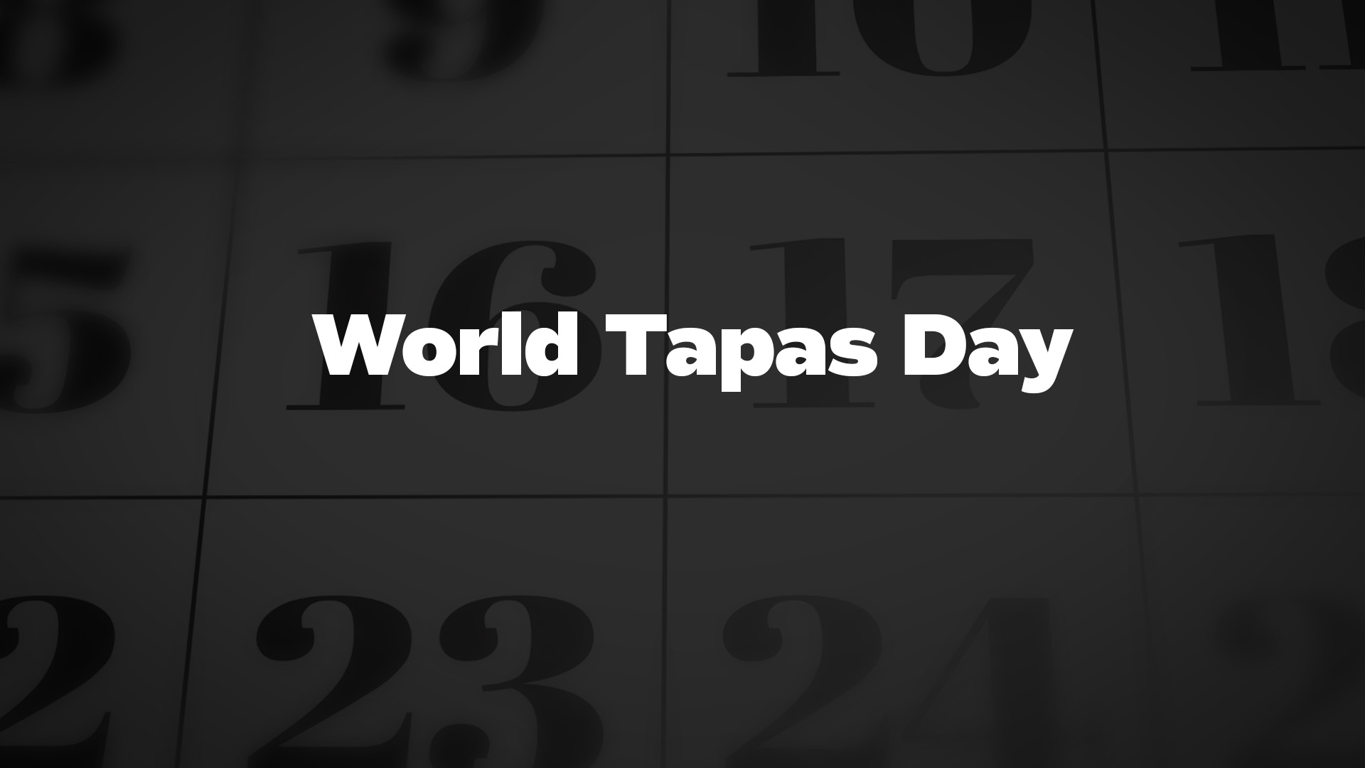 Title image for World Tapas Day
