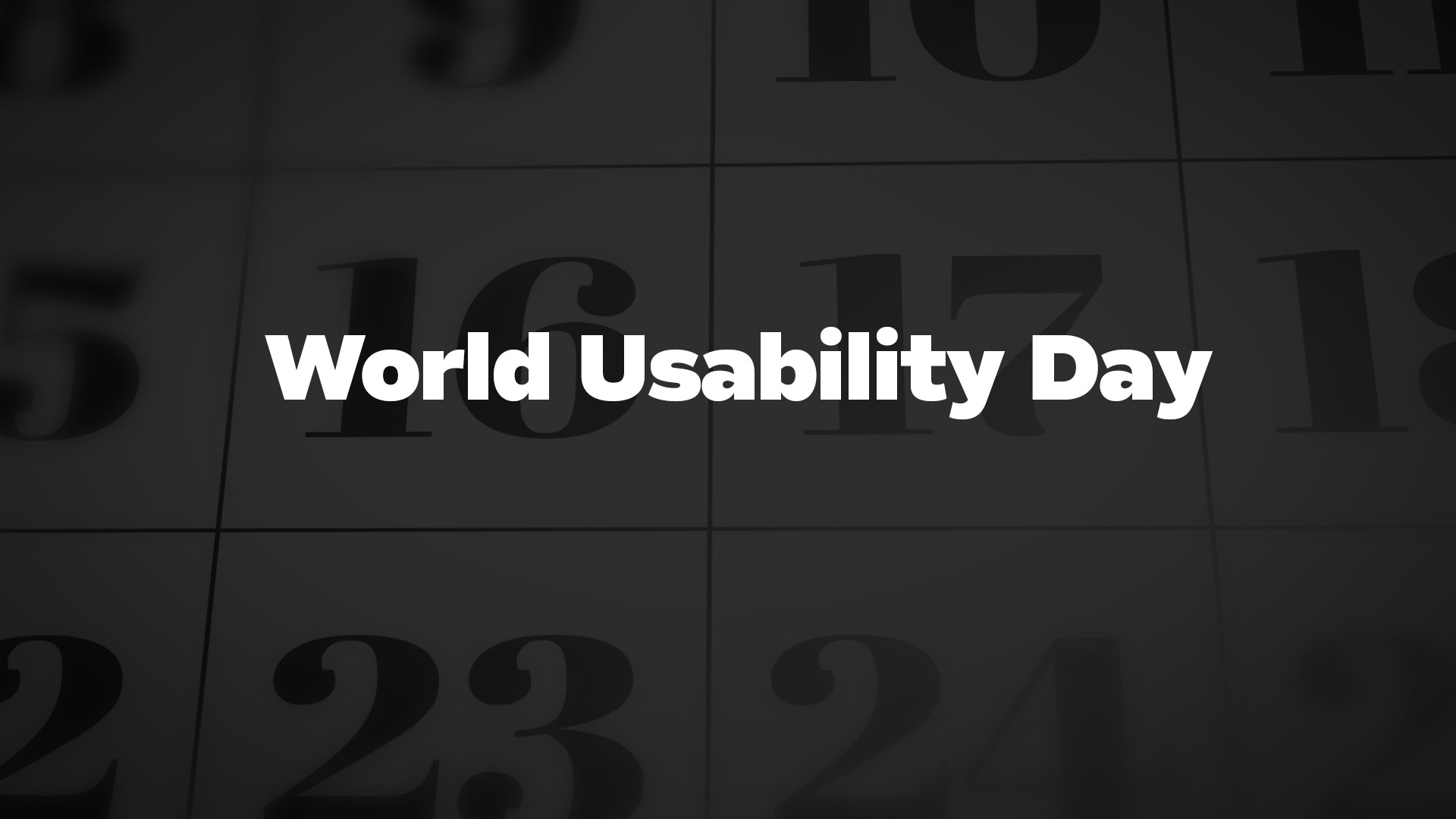 Title image for World Usability Day