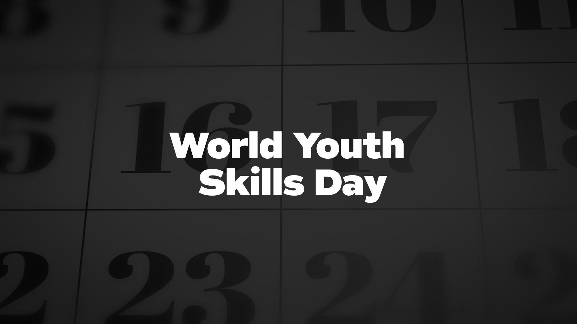 Title image for World Youth Skills Day