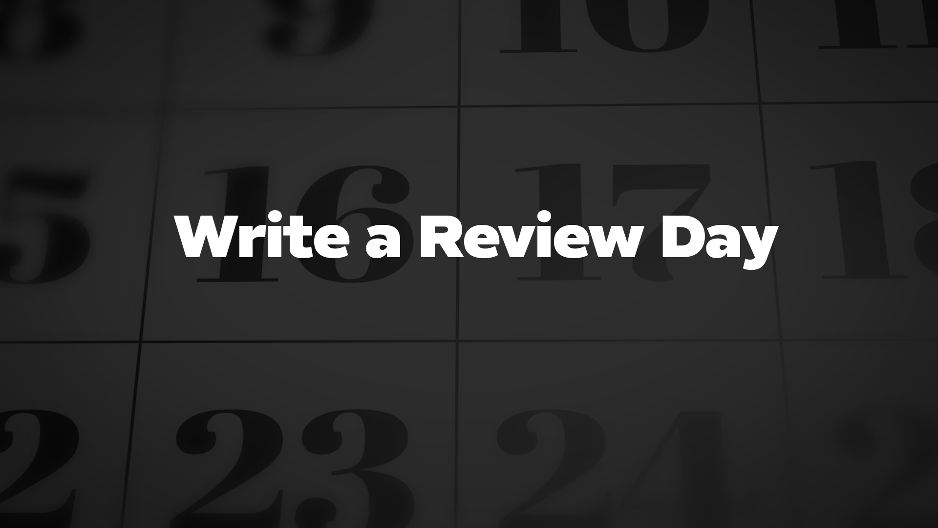 Title image for Write A Review Day