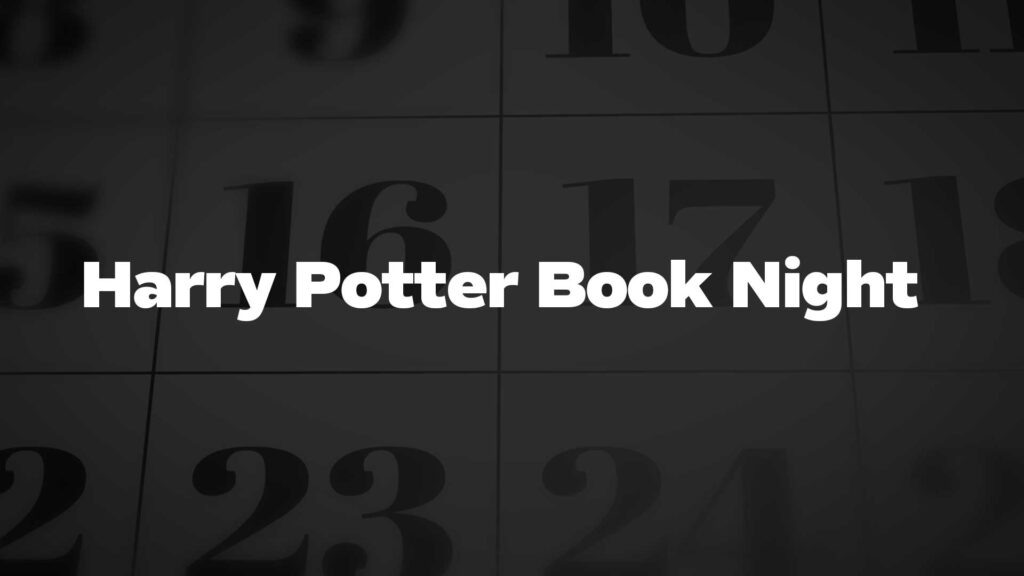 Harry Potter Book Night