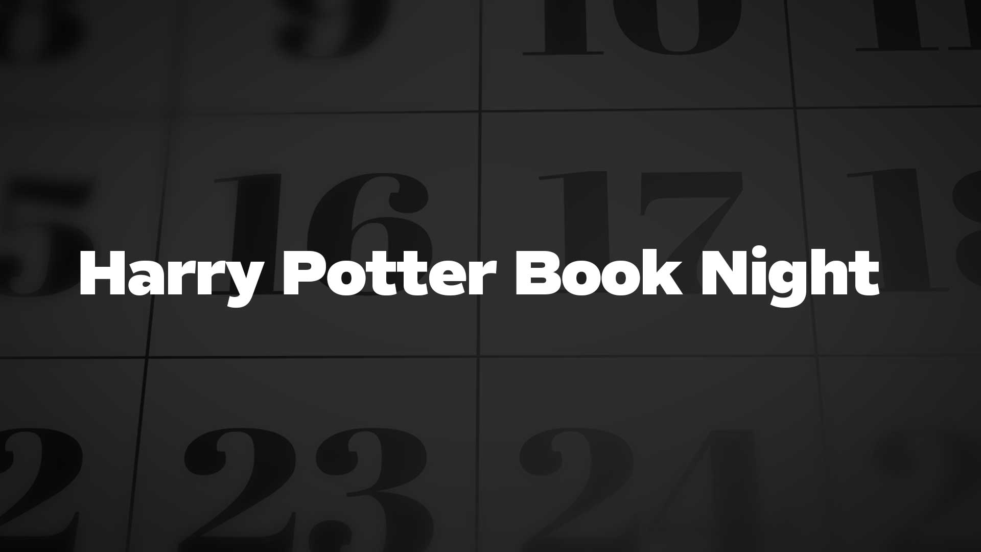 Title image for Harry Potter Book Night
