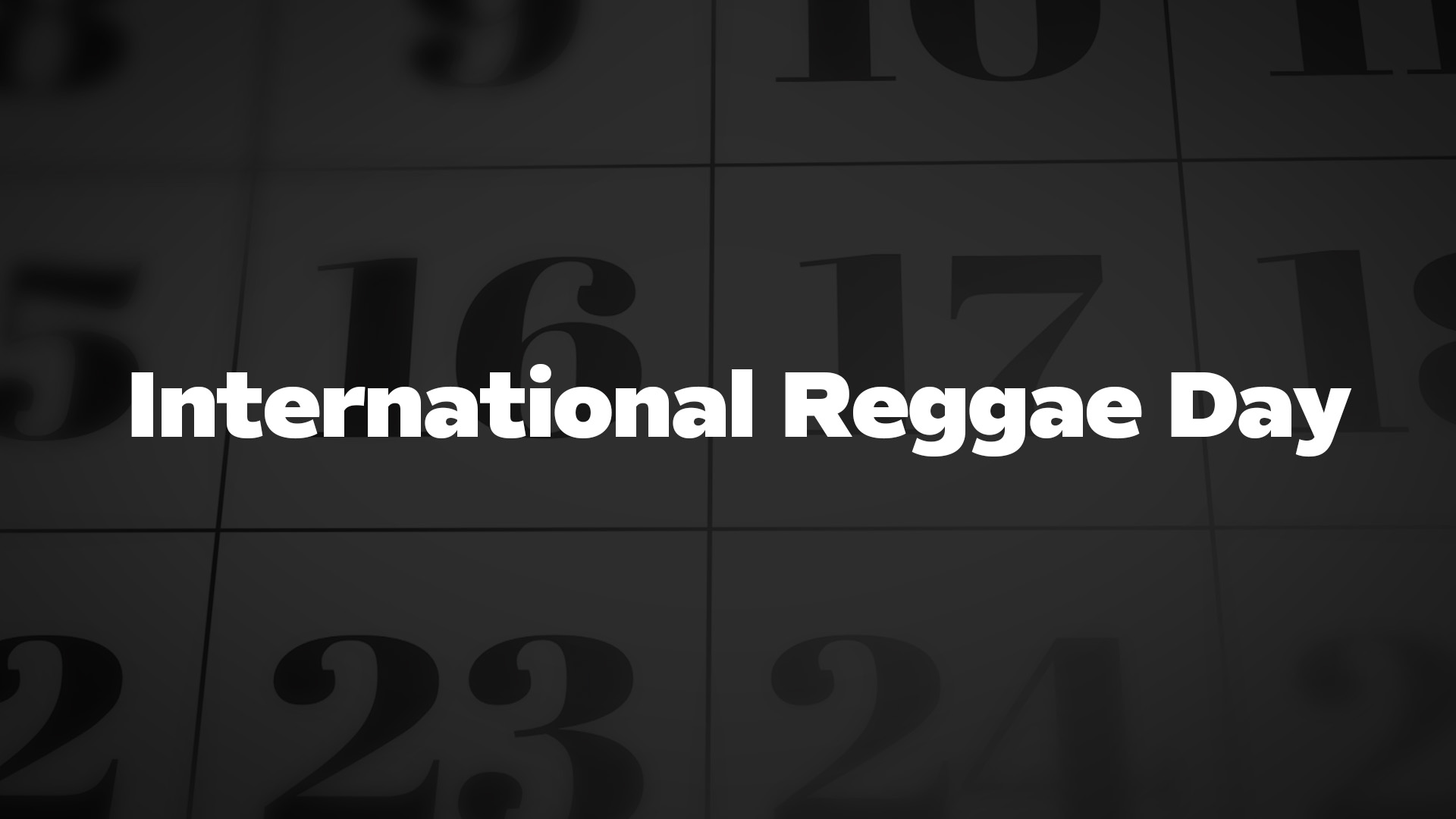 Title image for International Reggae Day