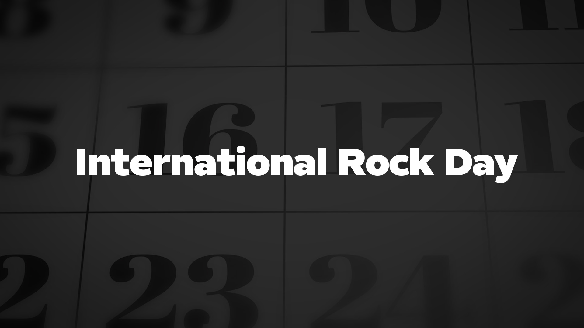 Title image for International Rock Day