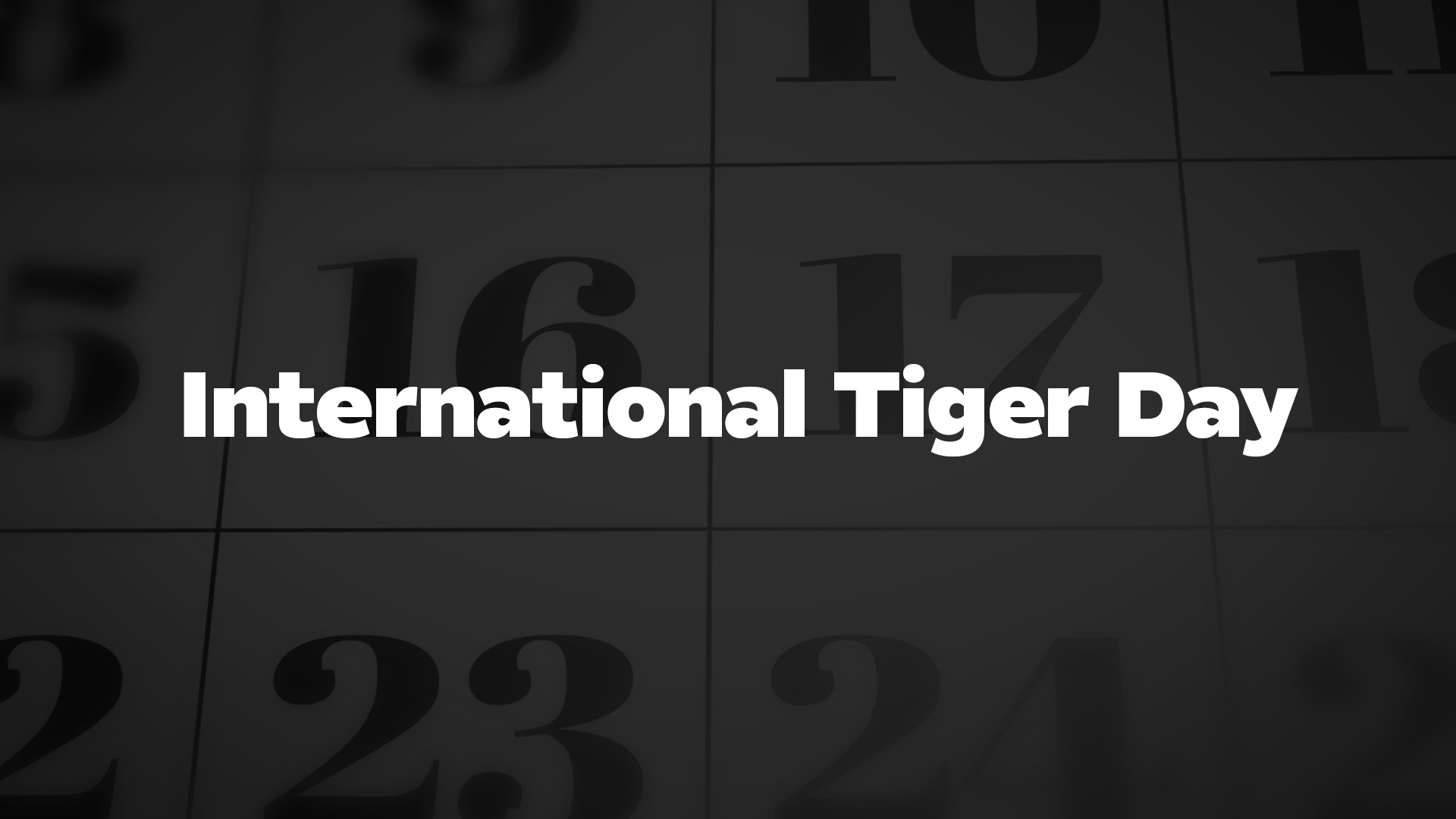 Title image for International Tiger Day