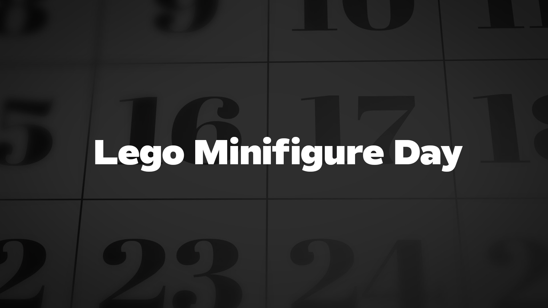 Title image for Lego Minifigure Day
