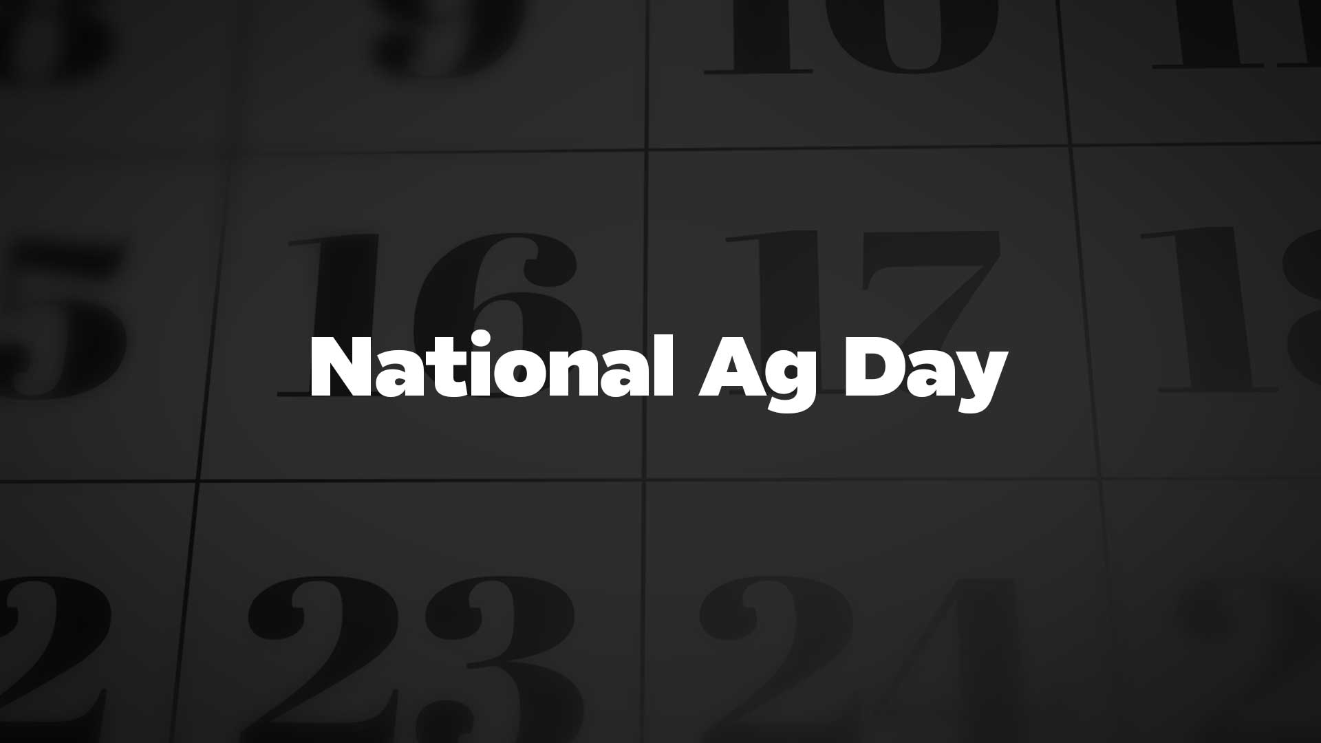 Title image for National Agriculture Day