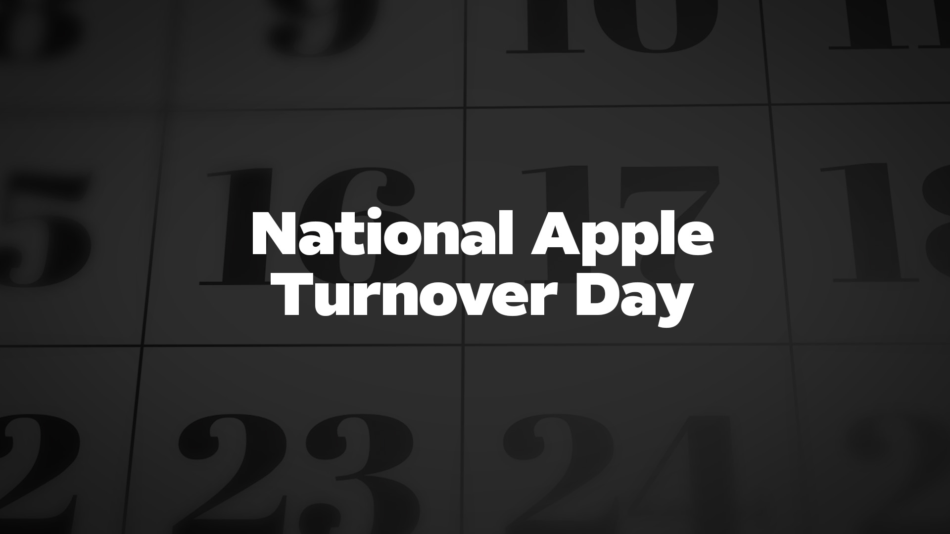 Title image for National Apple Turnover Day